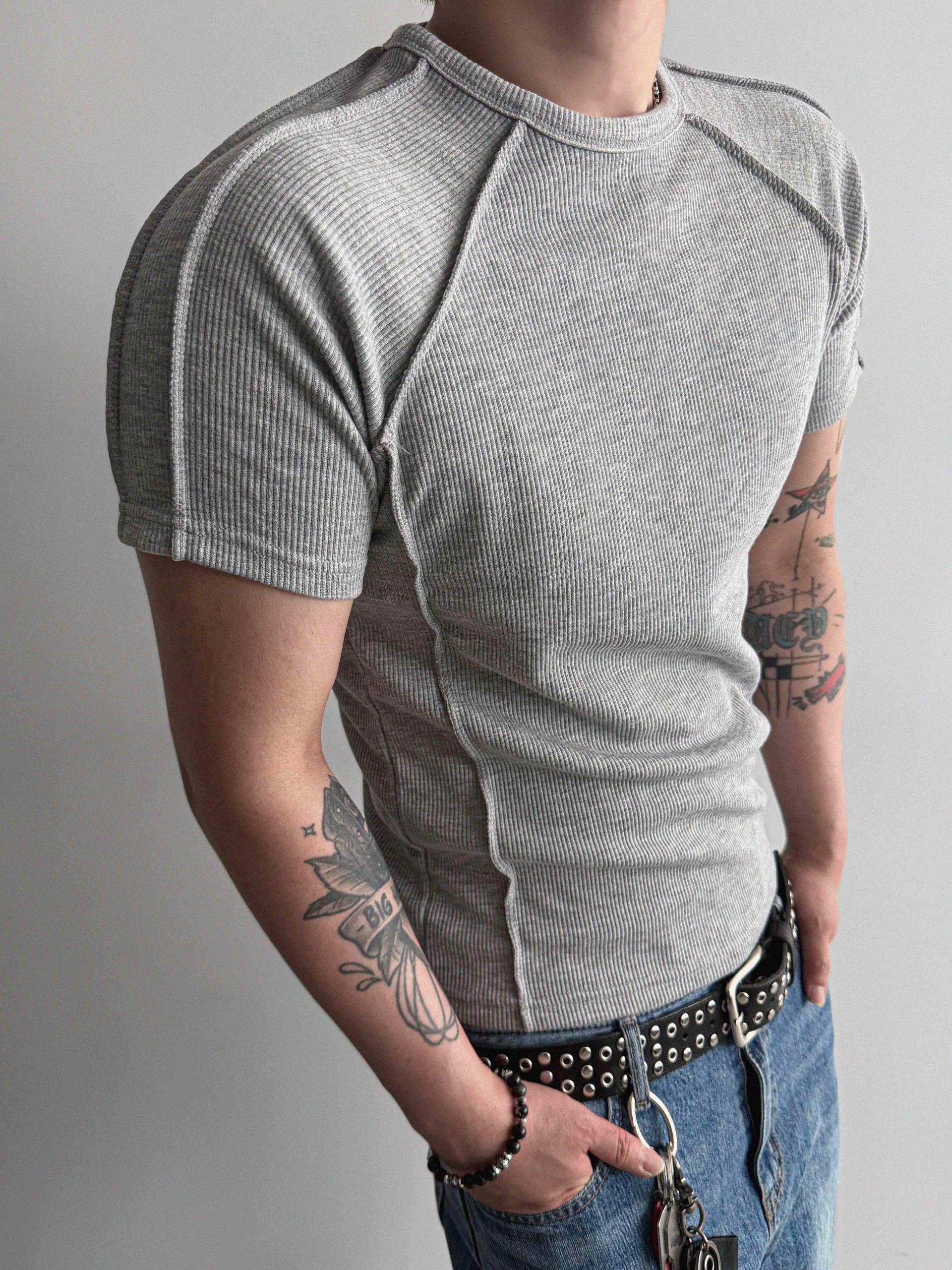 Outside incision ribbed muscle half t