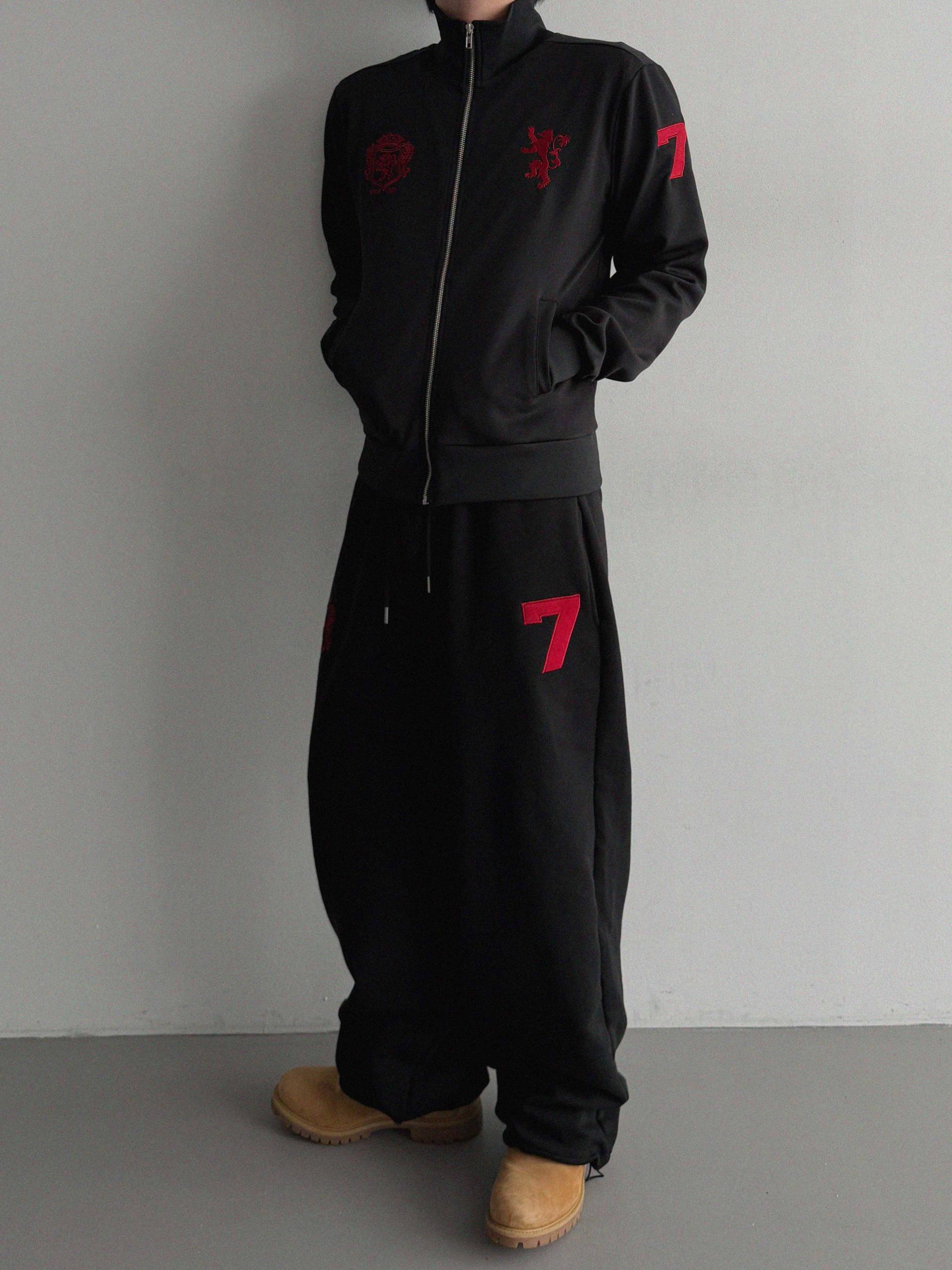 Cor embroidered jersey zip-up