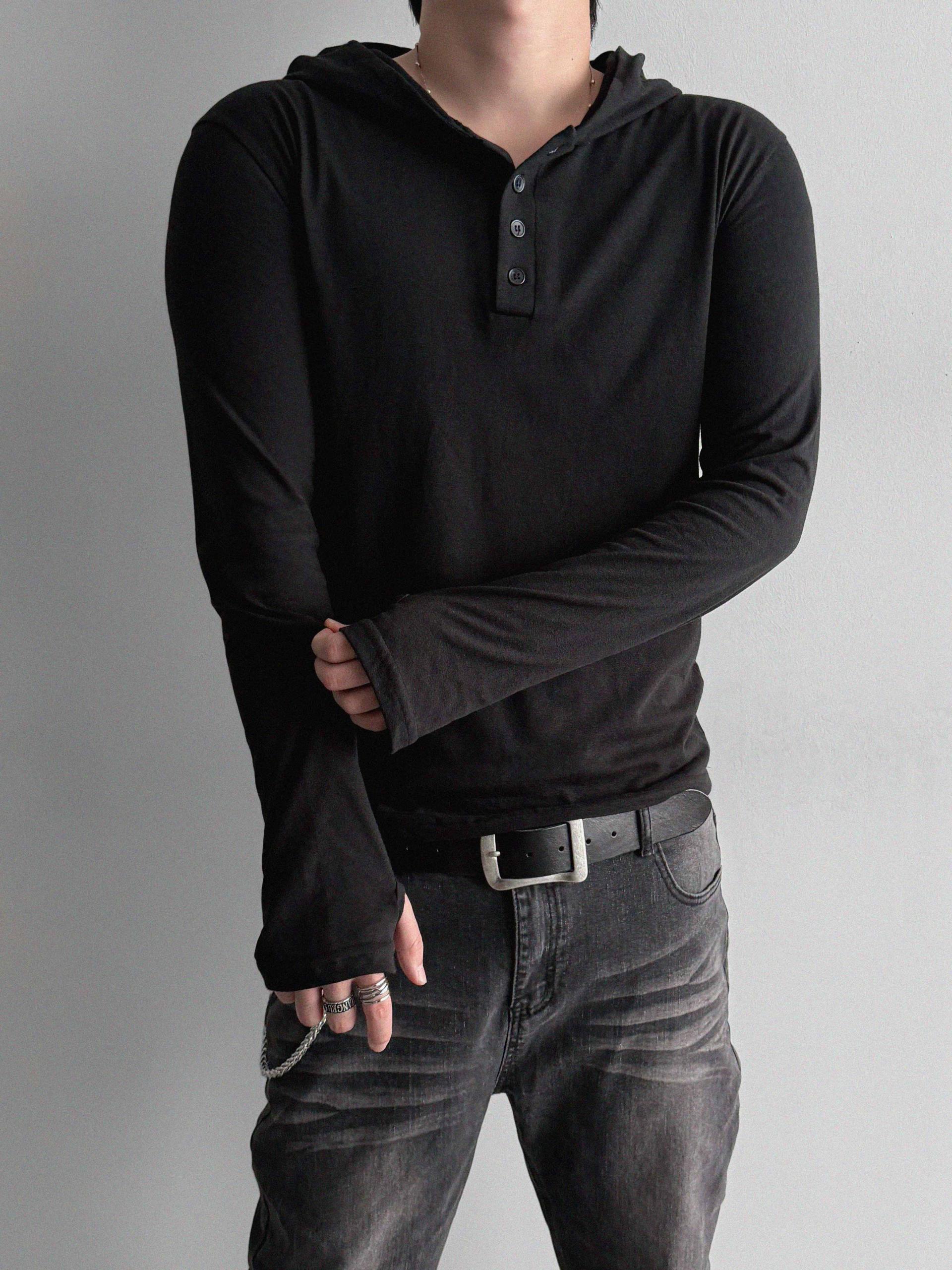 After henry neck warmer hoodie t