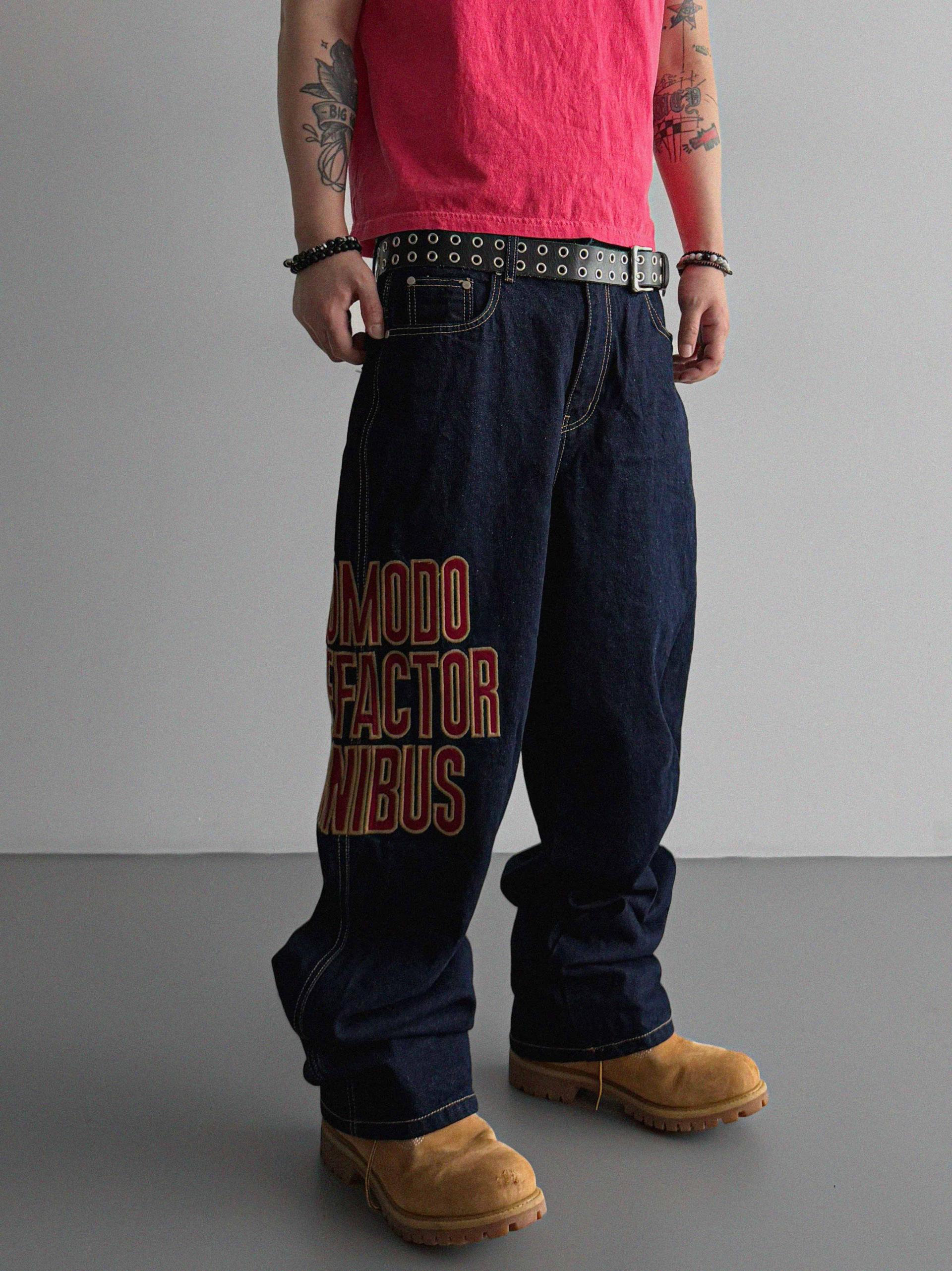 Faber embroidered Baggy jeans