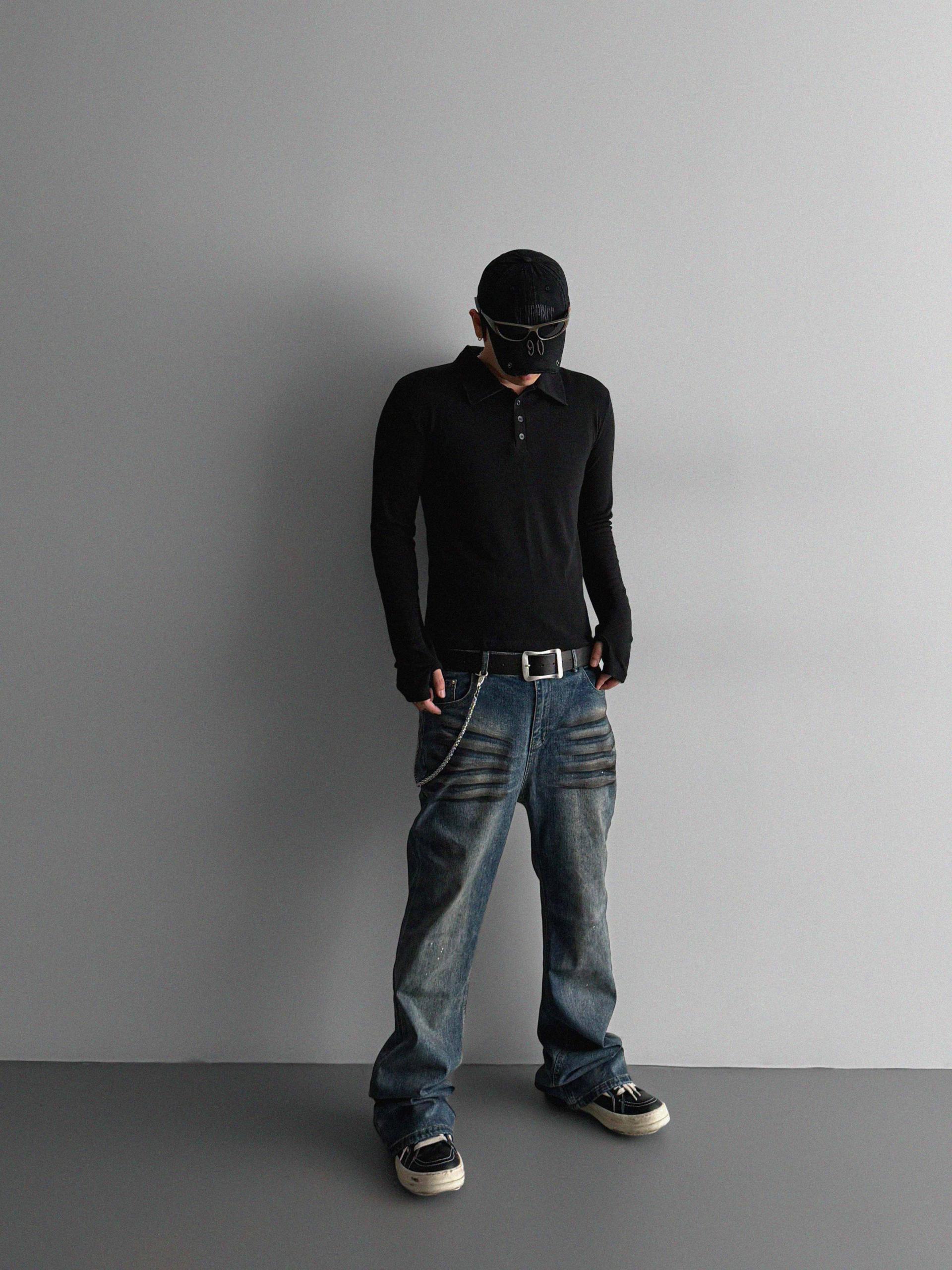 Blank slim warmer collar t