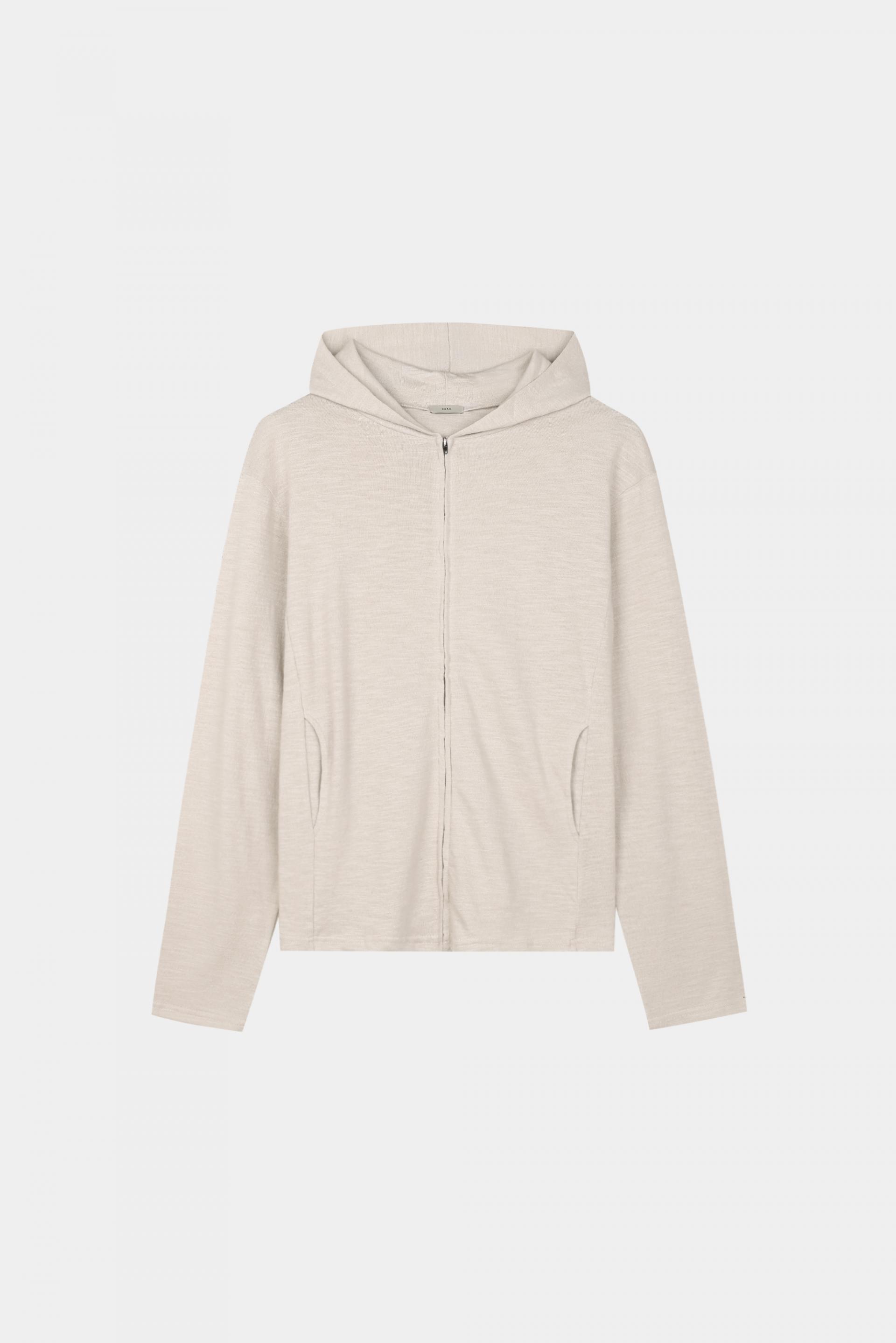 Heize crop hood zip-up