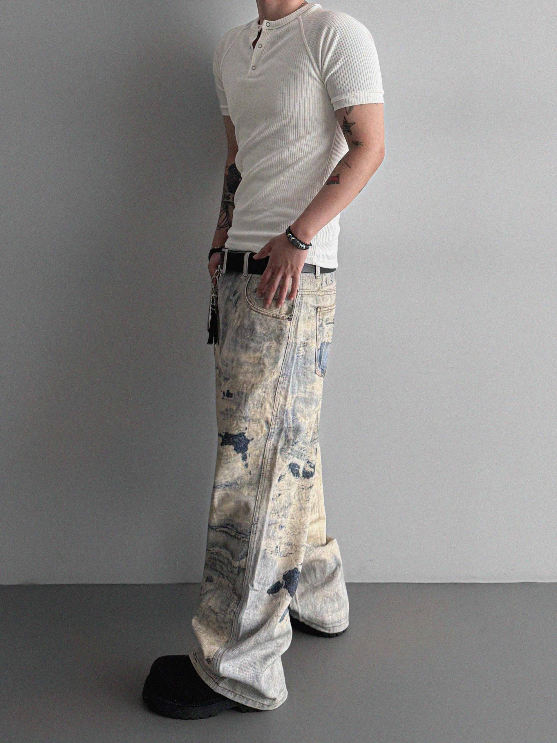 Salt digital denim pants