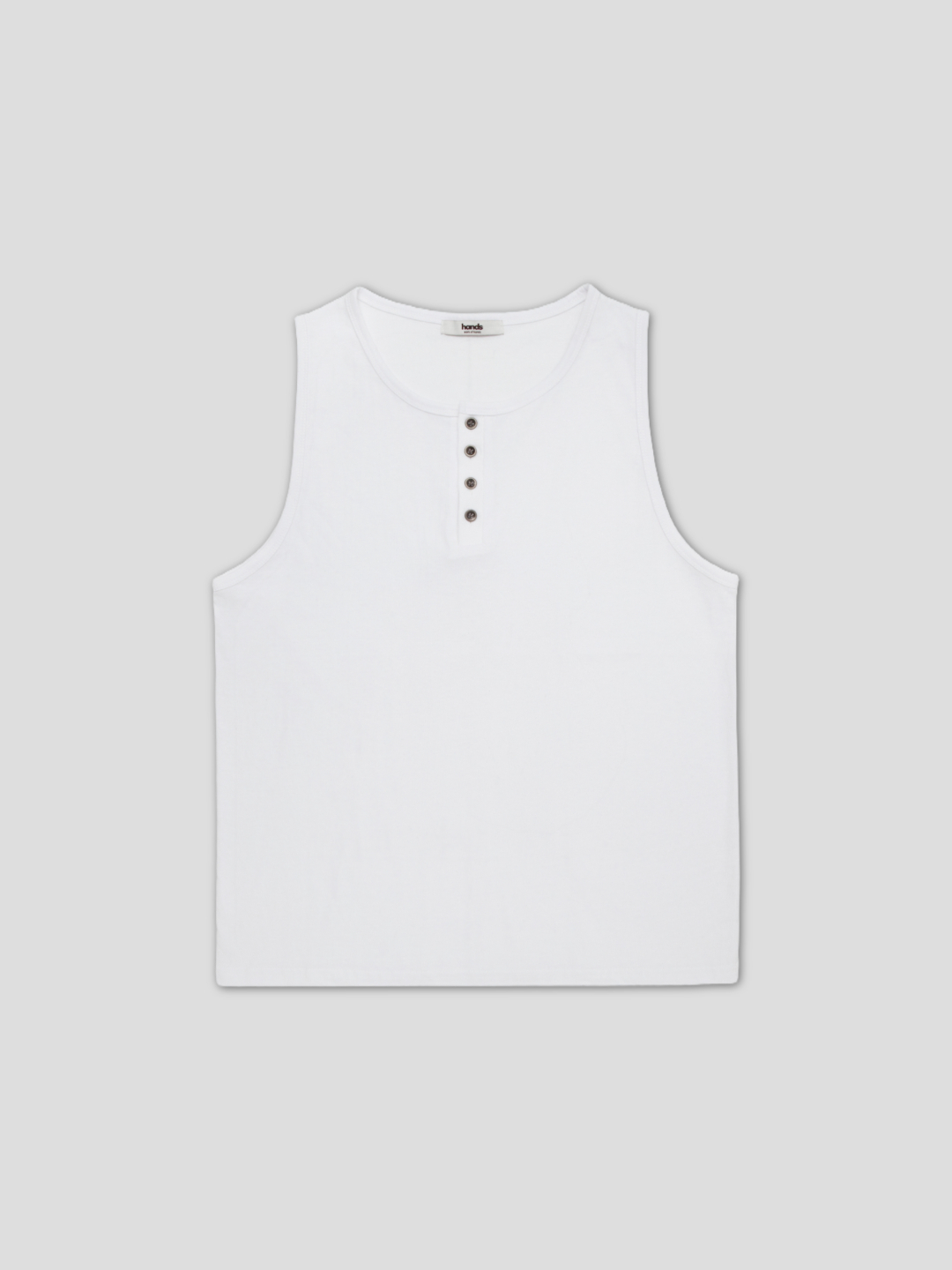 Steel button henry neck crop sleeveless
