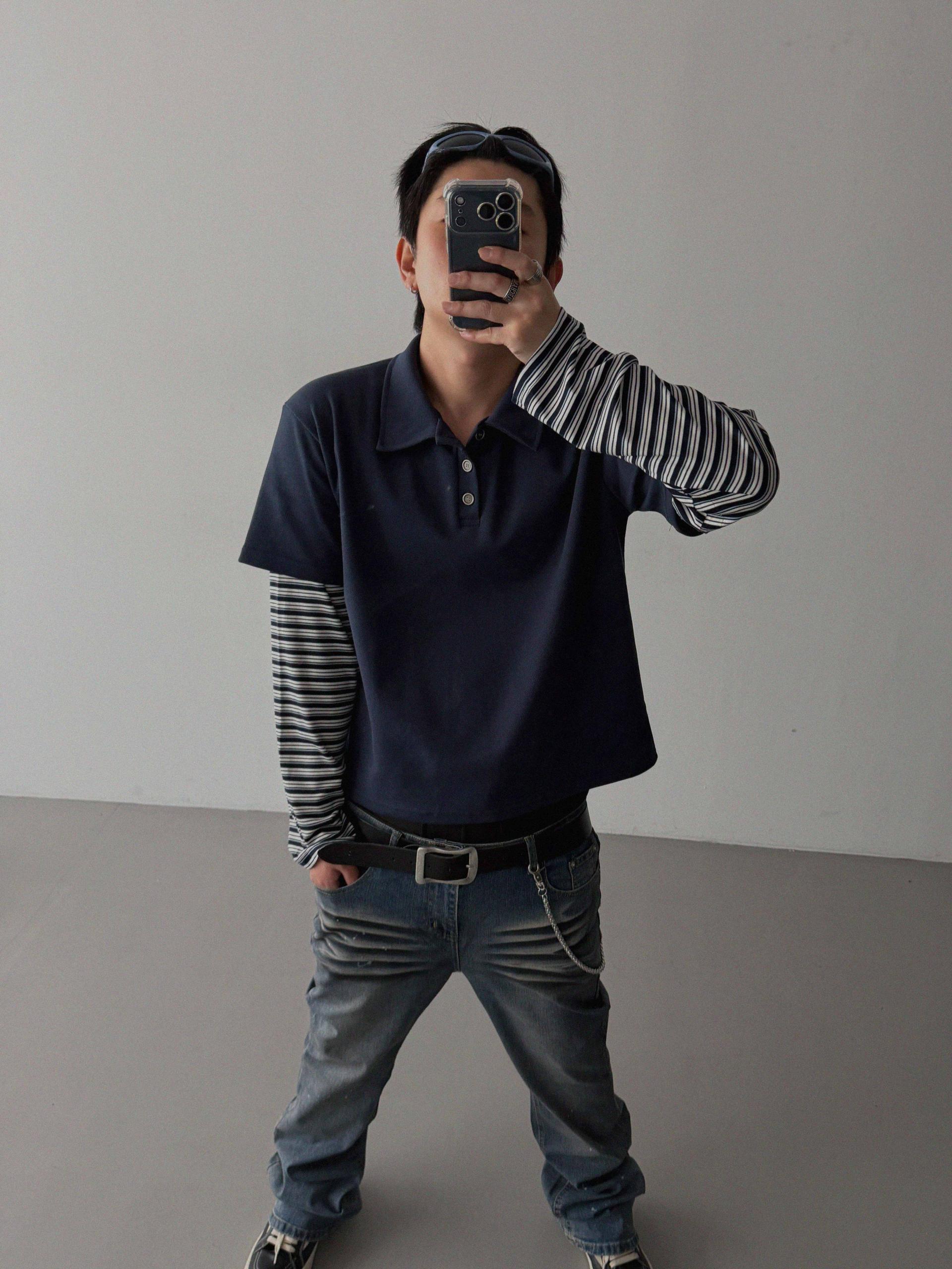 Shadow layered crop PK t