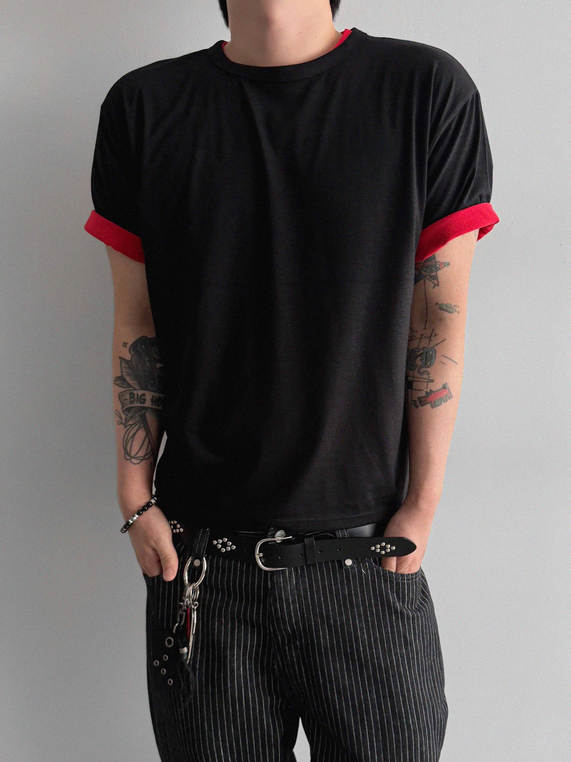 Silk layered crop half t
