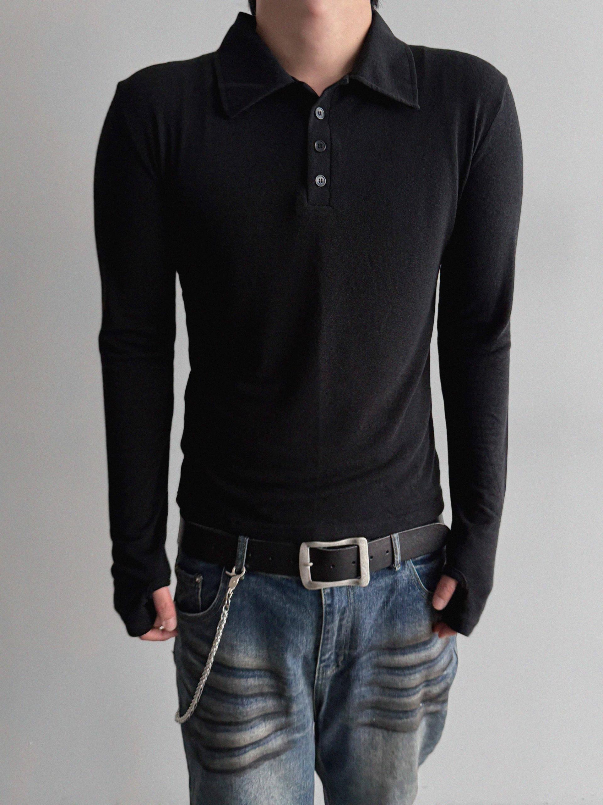 Blank slim warmer collar t