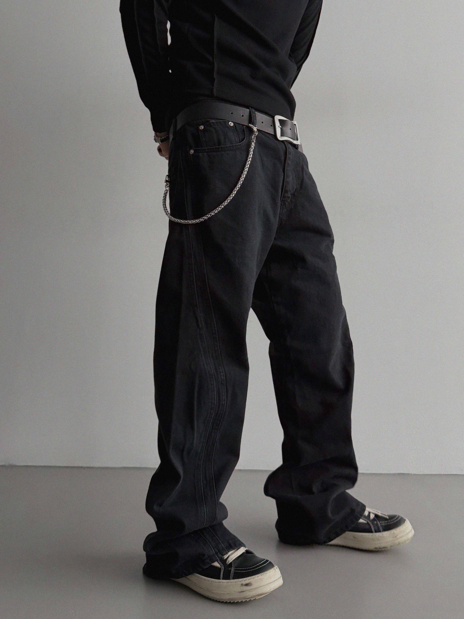 FW Double pocket curved flare pants