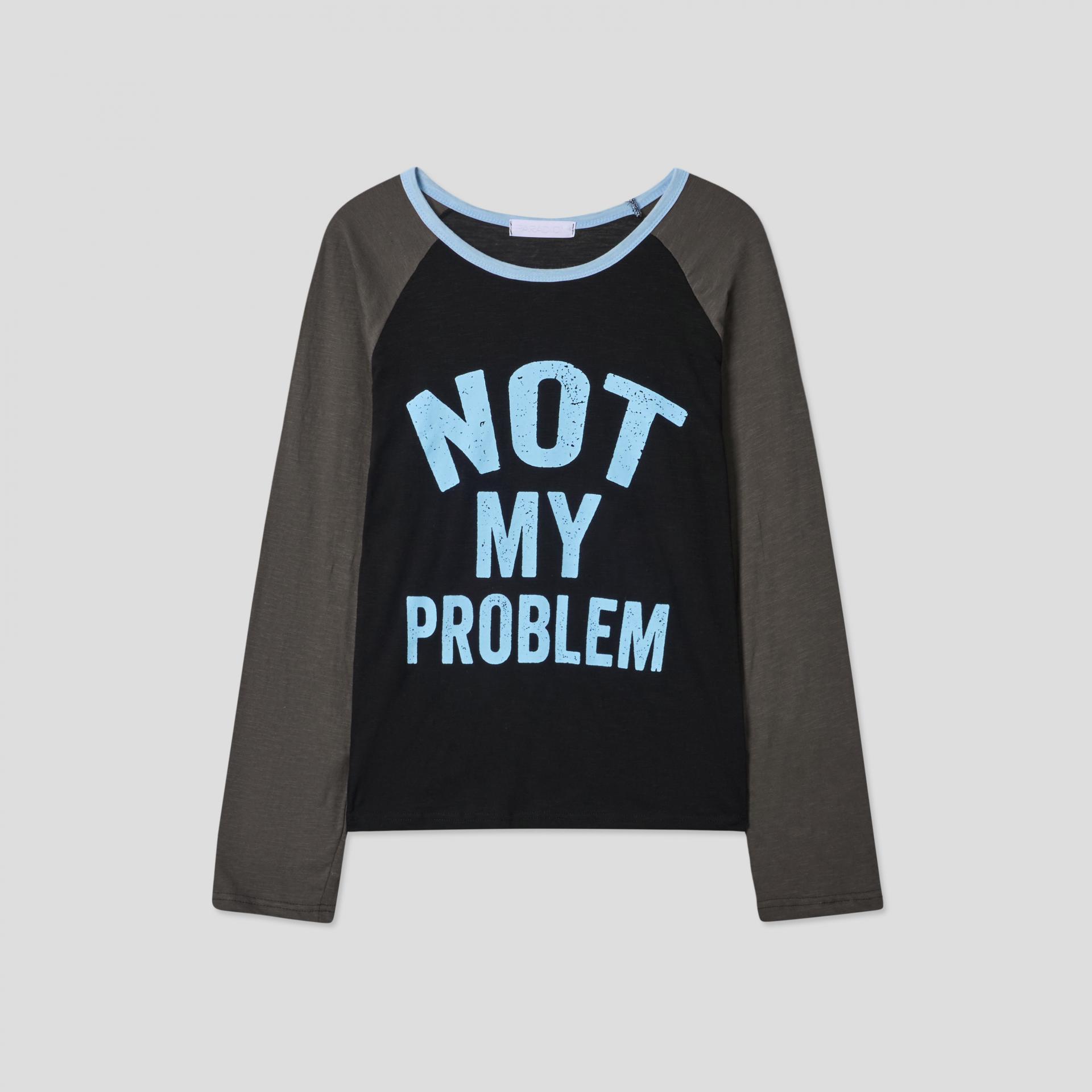Not raglan ringer crop t