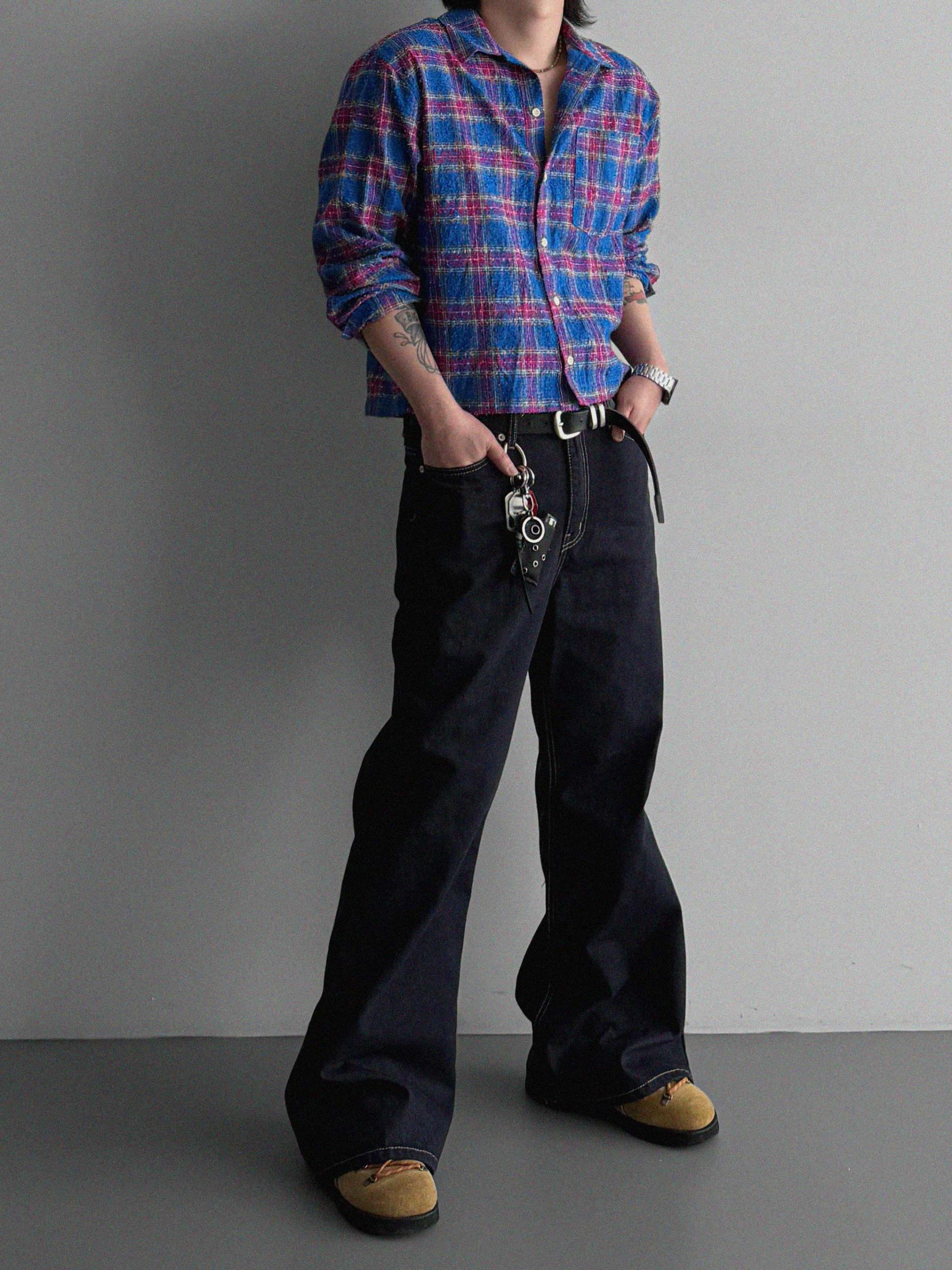 Nova crop check shirt
