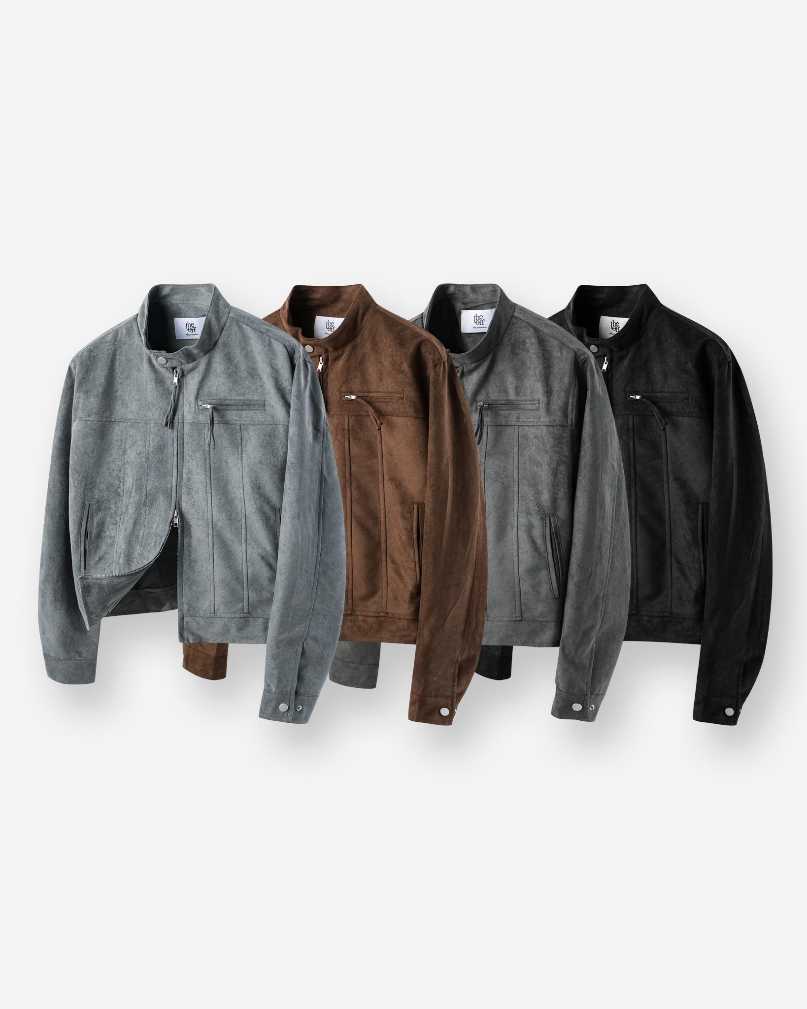 Lemans biker suede crop jacket