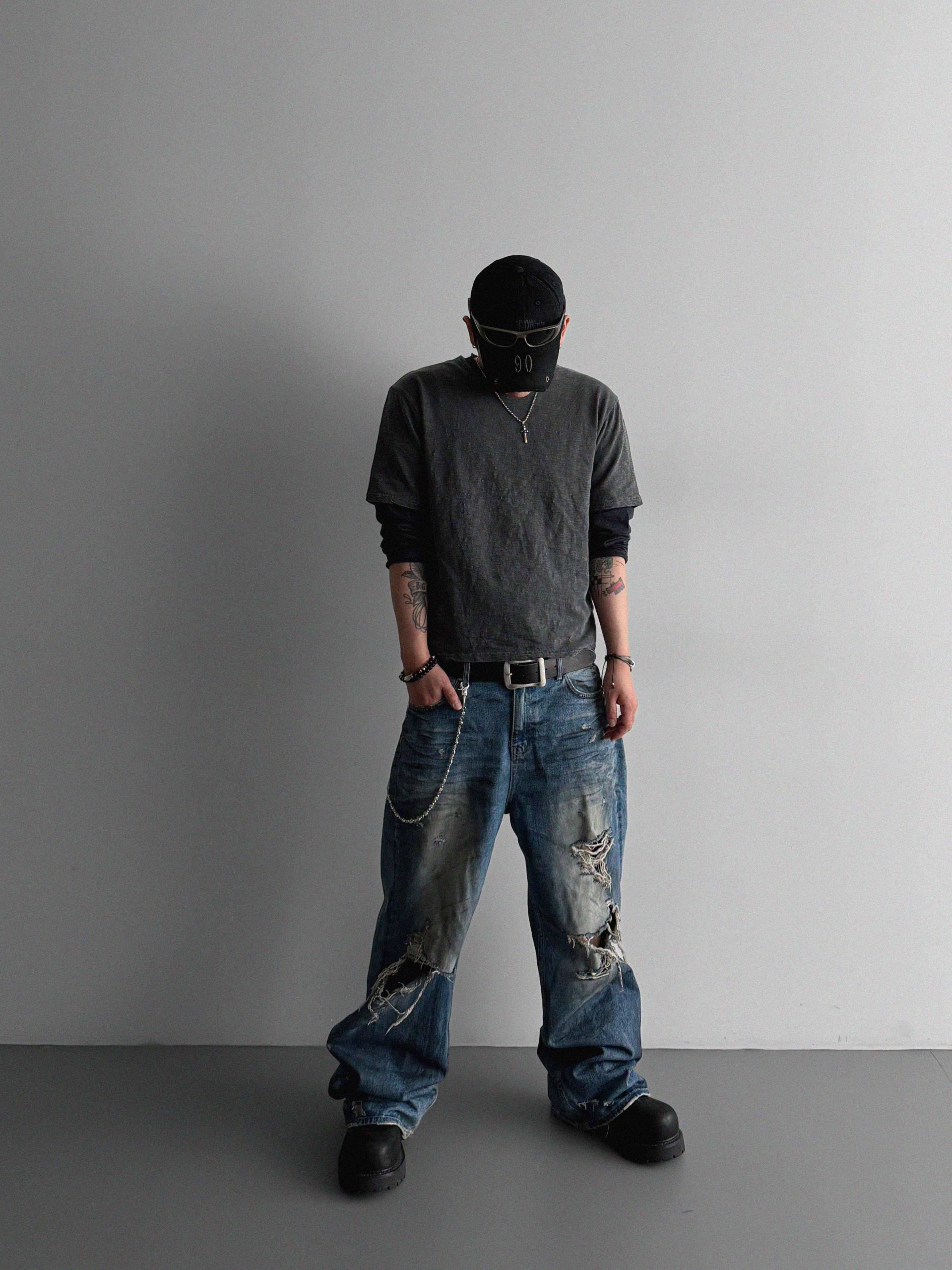 Slub pigment crop half t