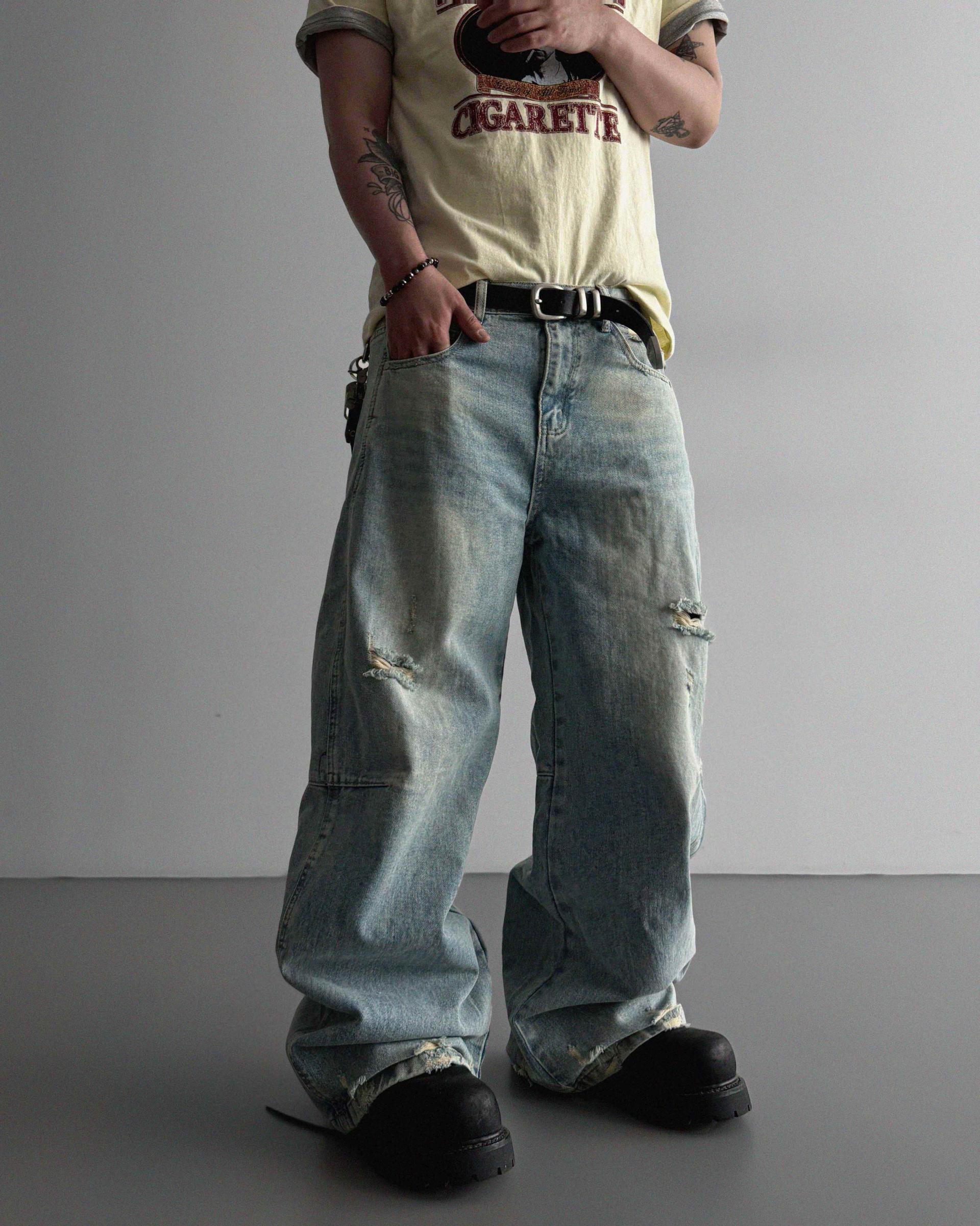 Frick damage denim pants
