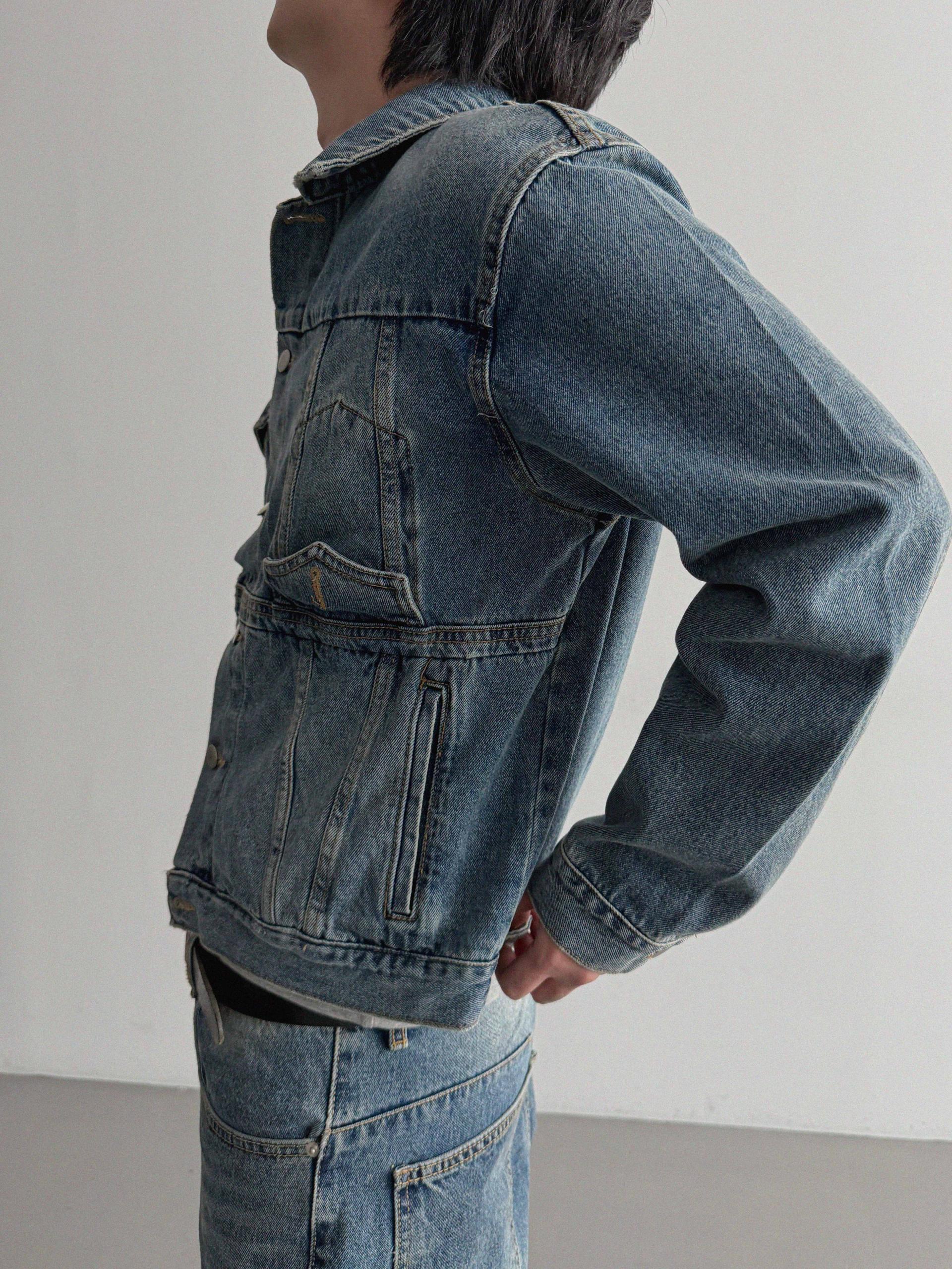 Mabel reverse crop denim jacket
