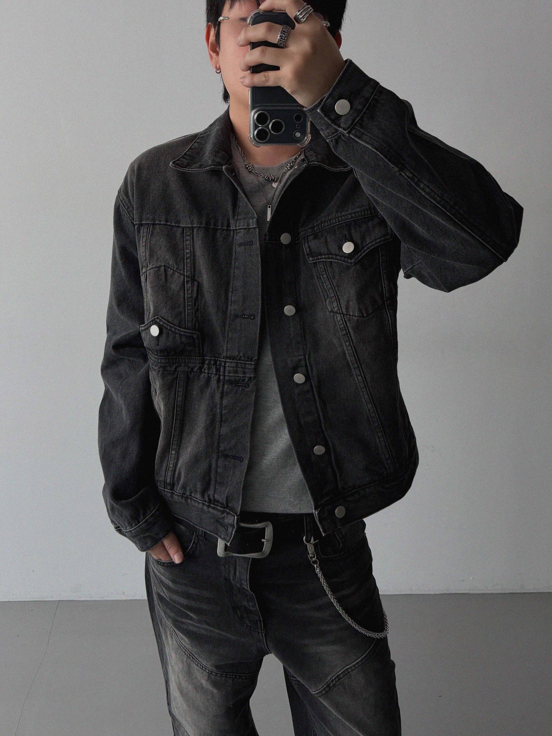 Mabel reverse crop denim jacket