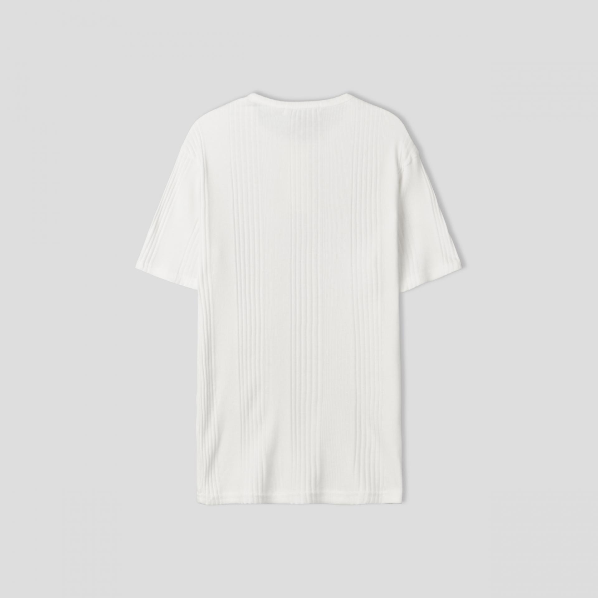 Terrace henley ceck slim half T