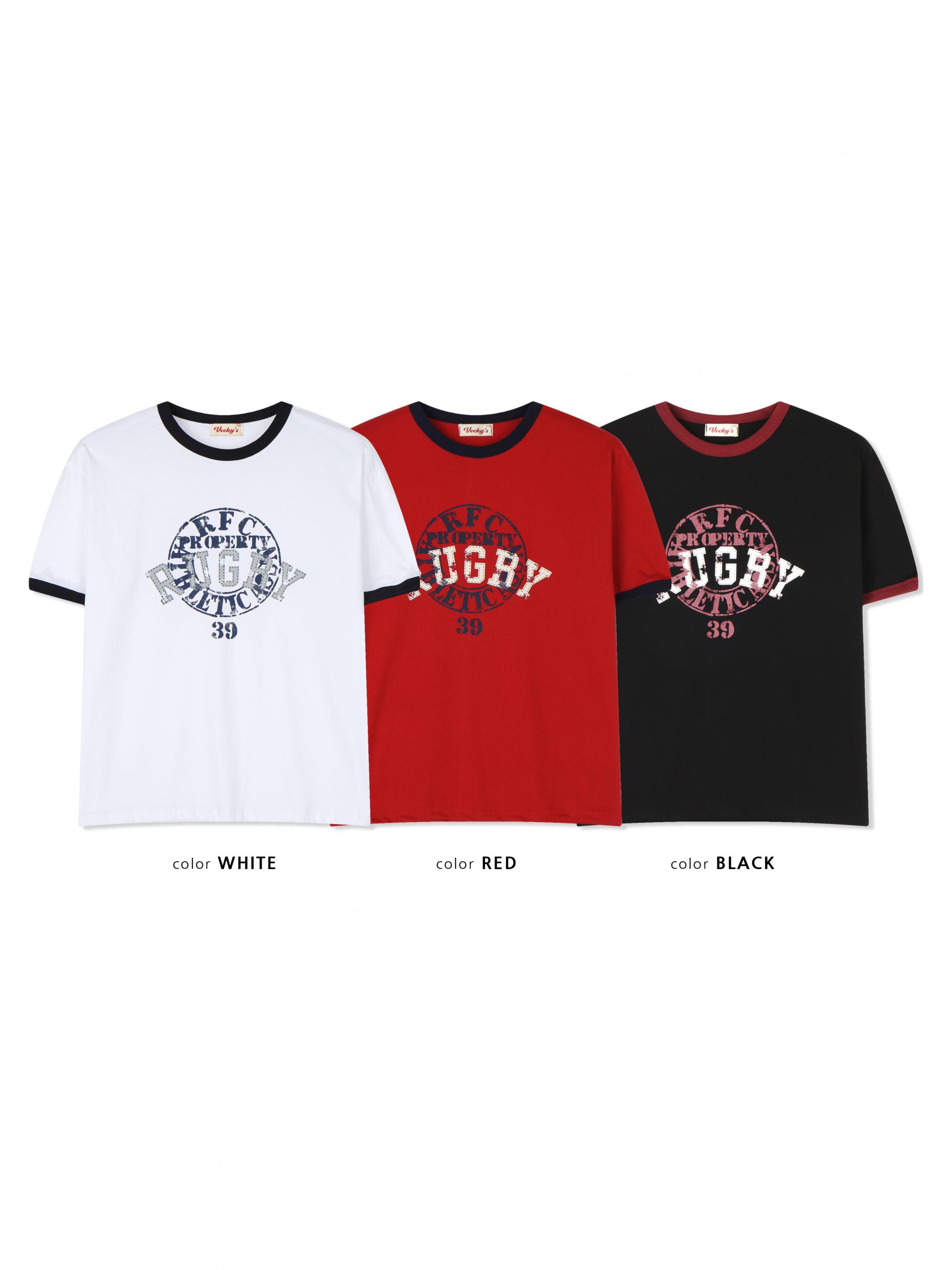 Rugby ringer muscle crop half t