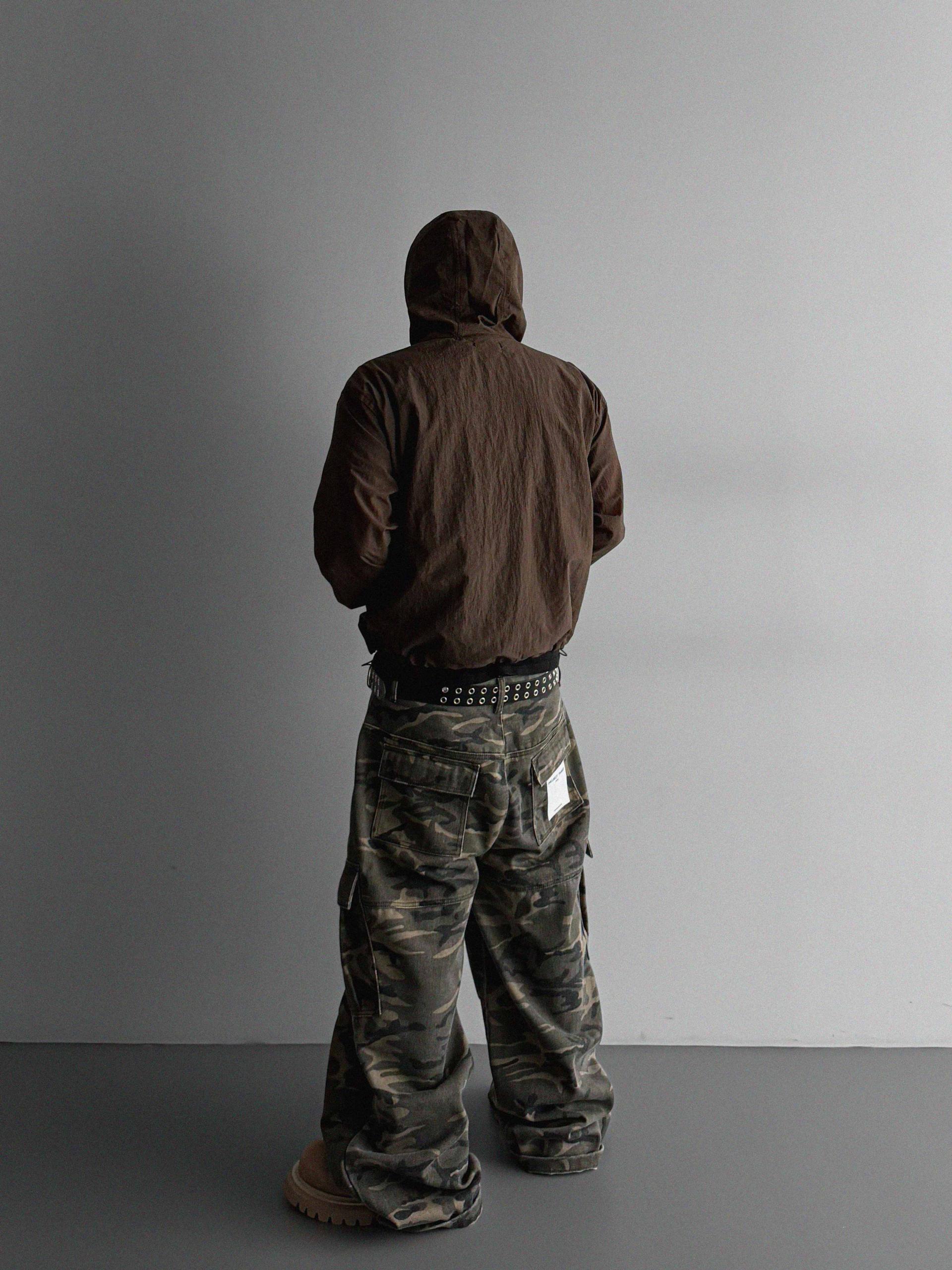 Summer diagonal zipper hood jacket