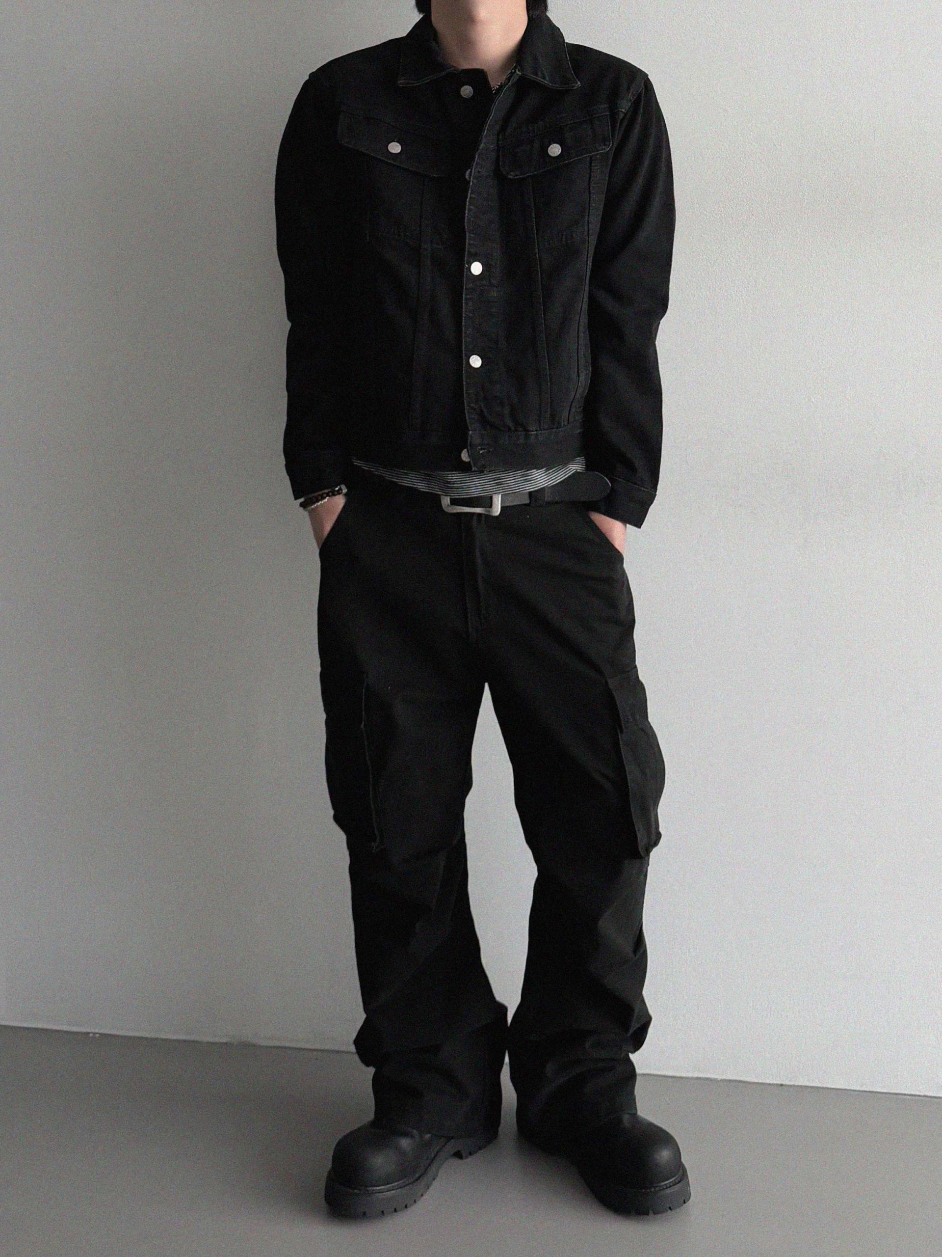Flare deep dyed cargo pants
