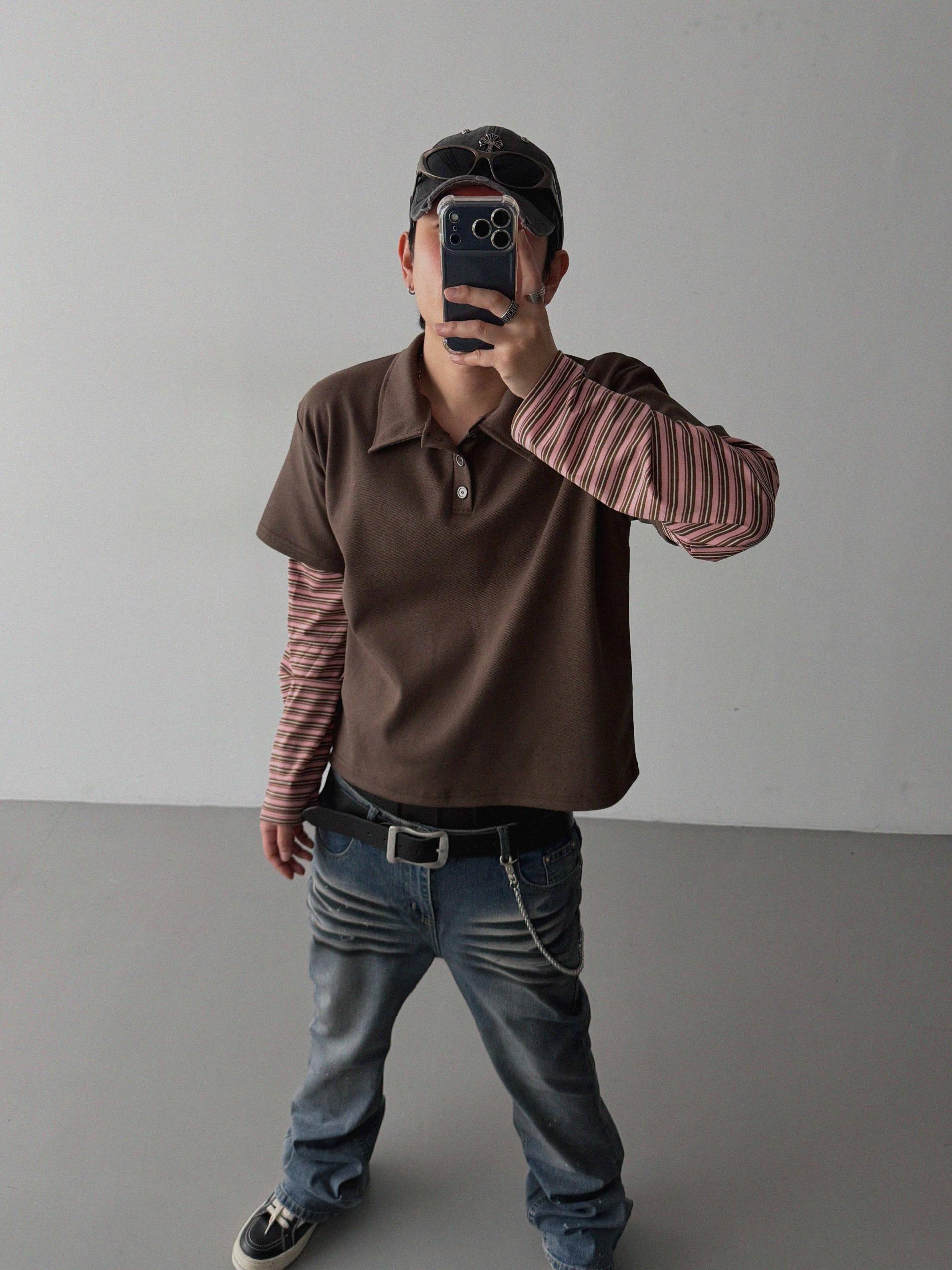 Shadow layered crop PK t