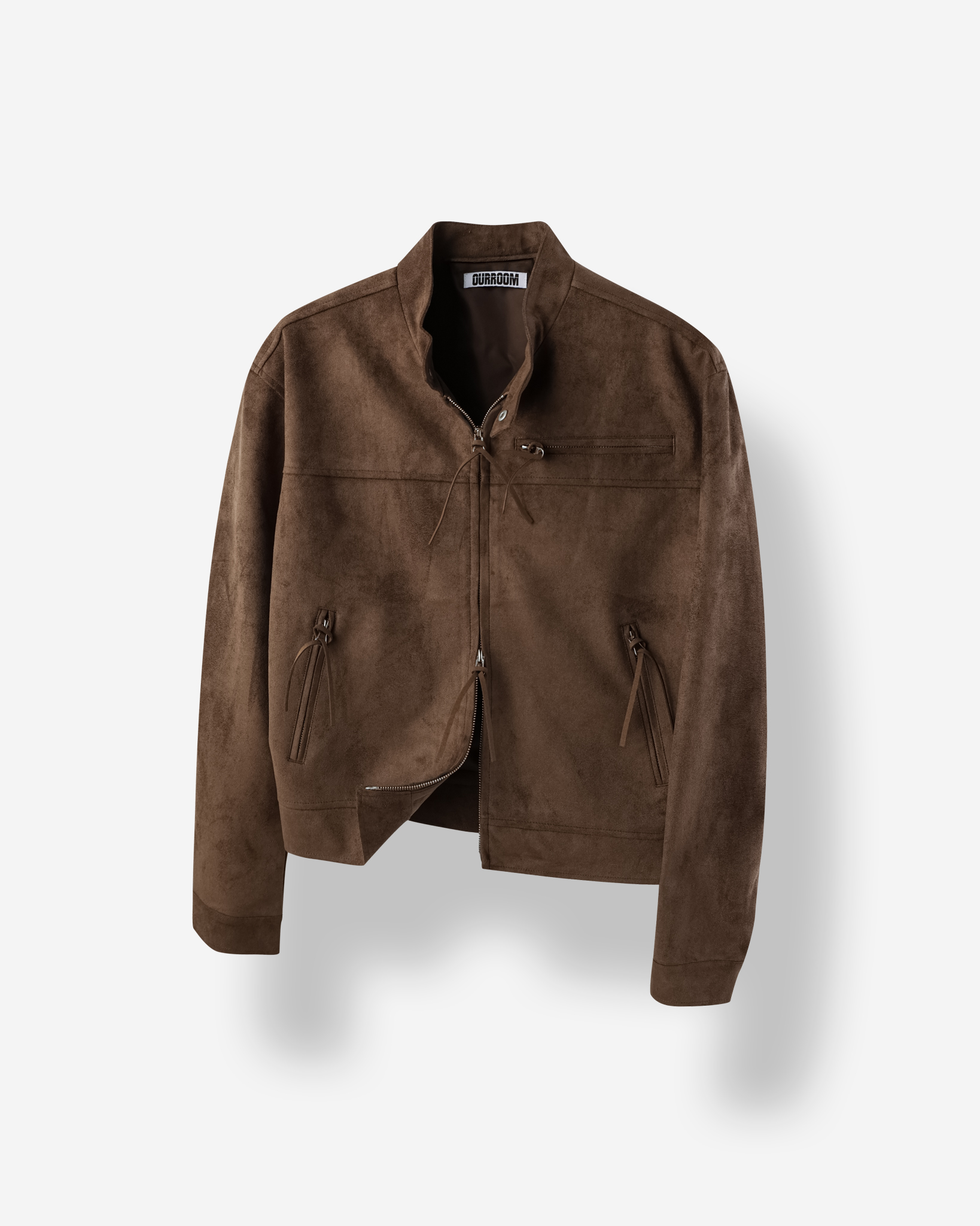 Biker suede crop jacket