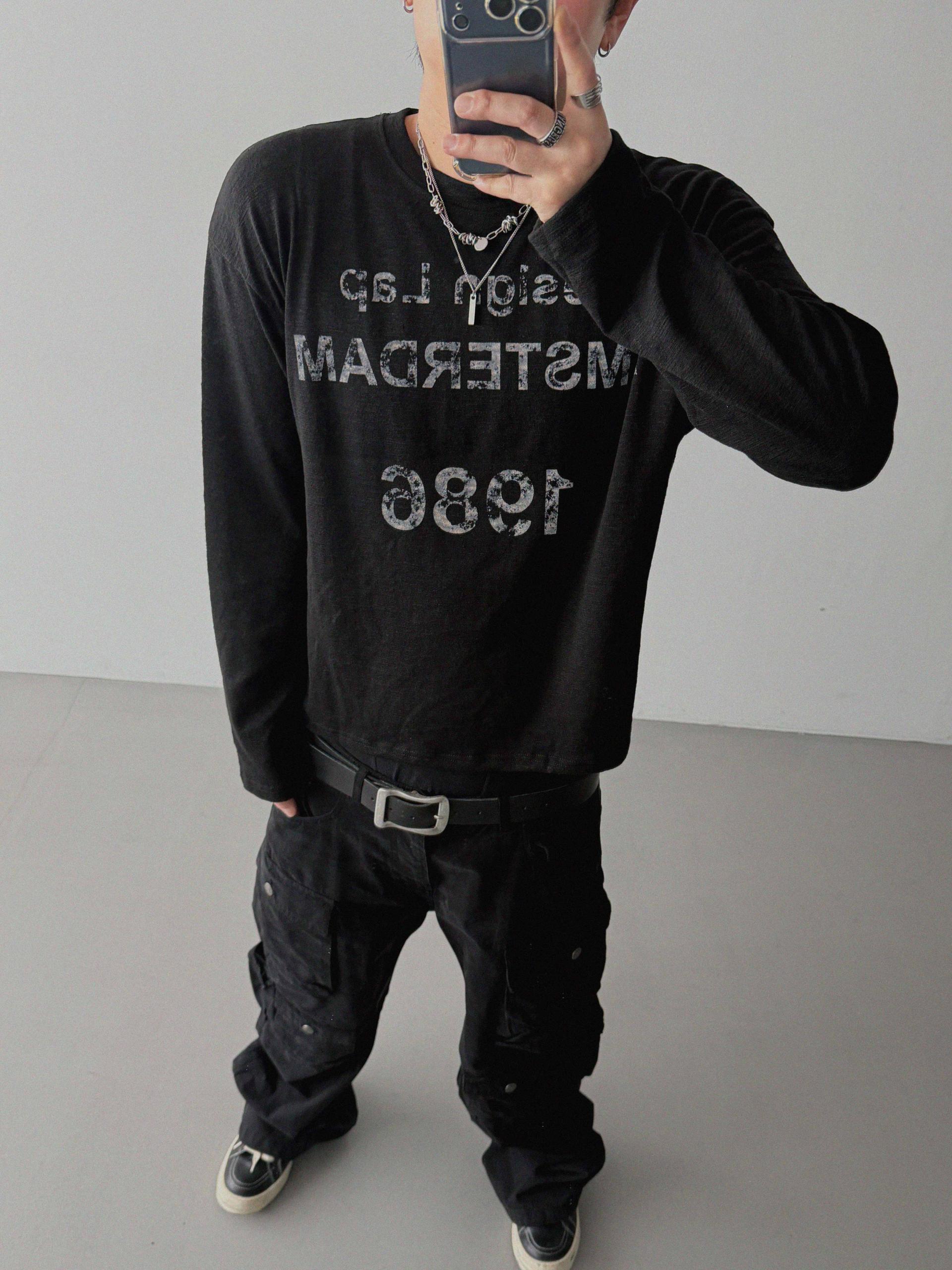 Lap slub crop t