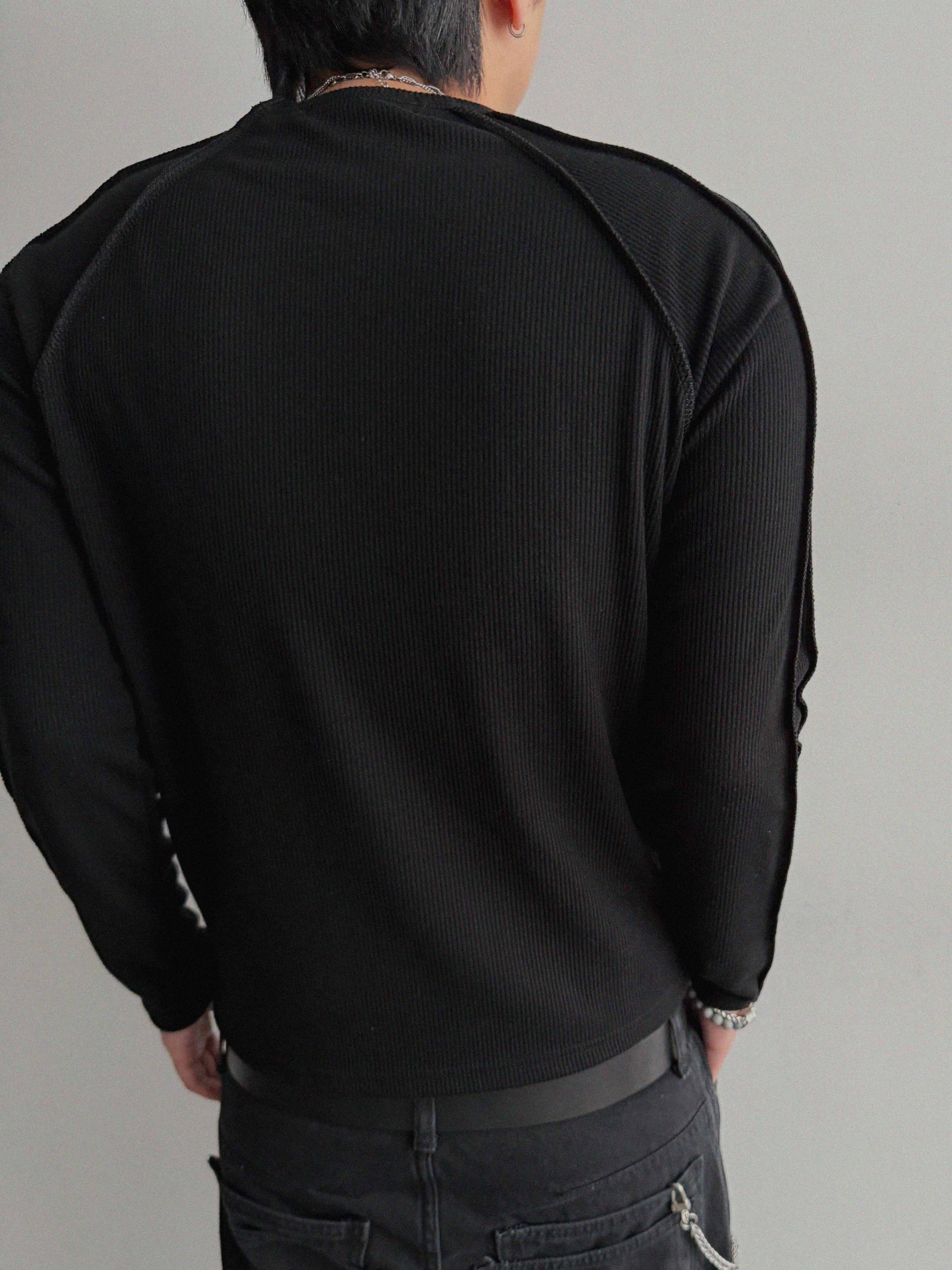 Outside Incision ribbed slim t