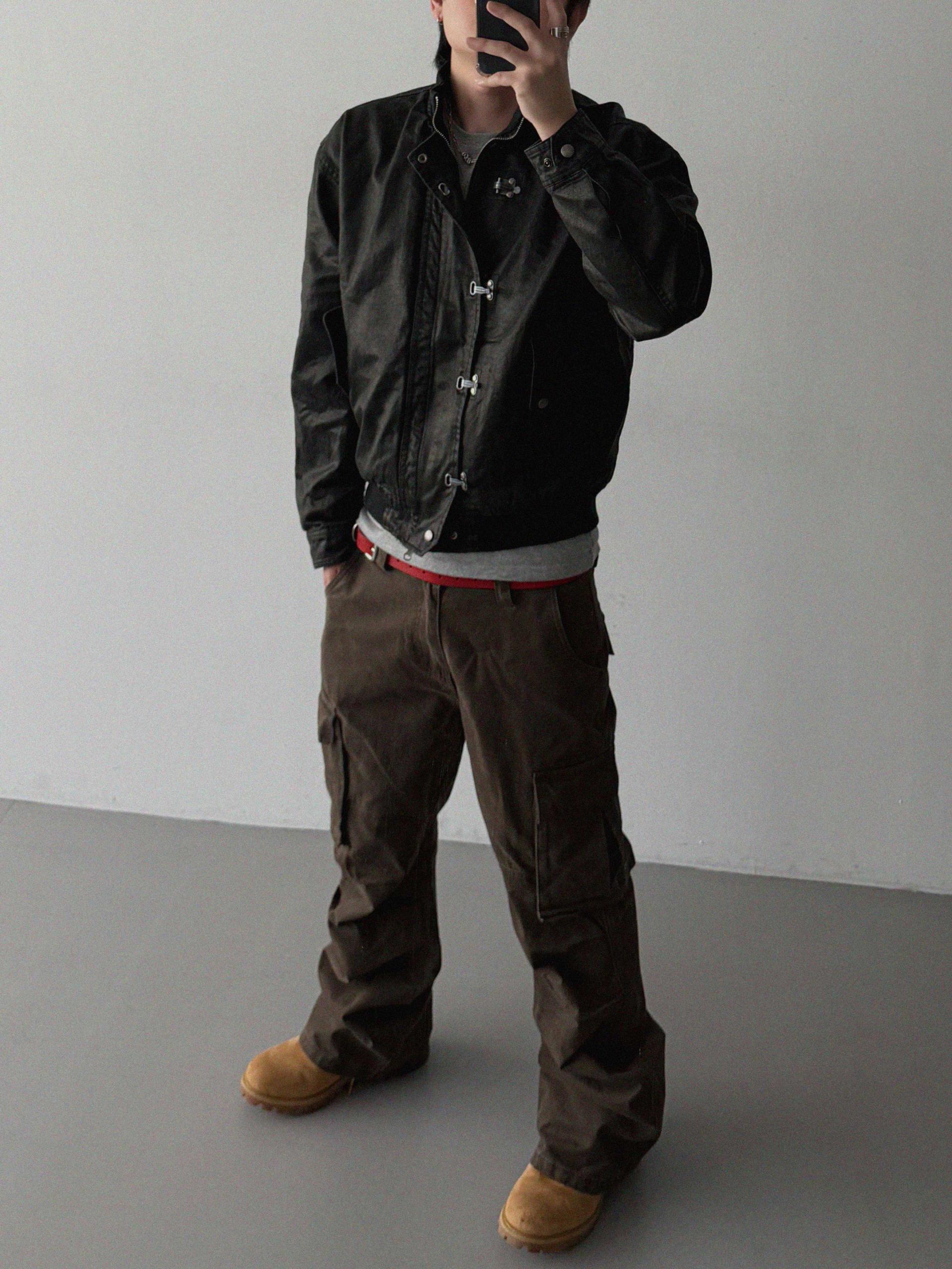 Flare deep dyed cargo pants