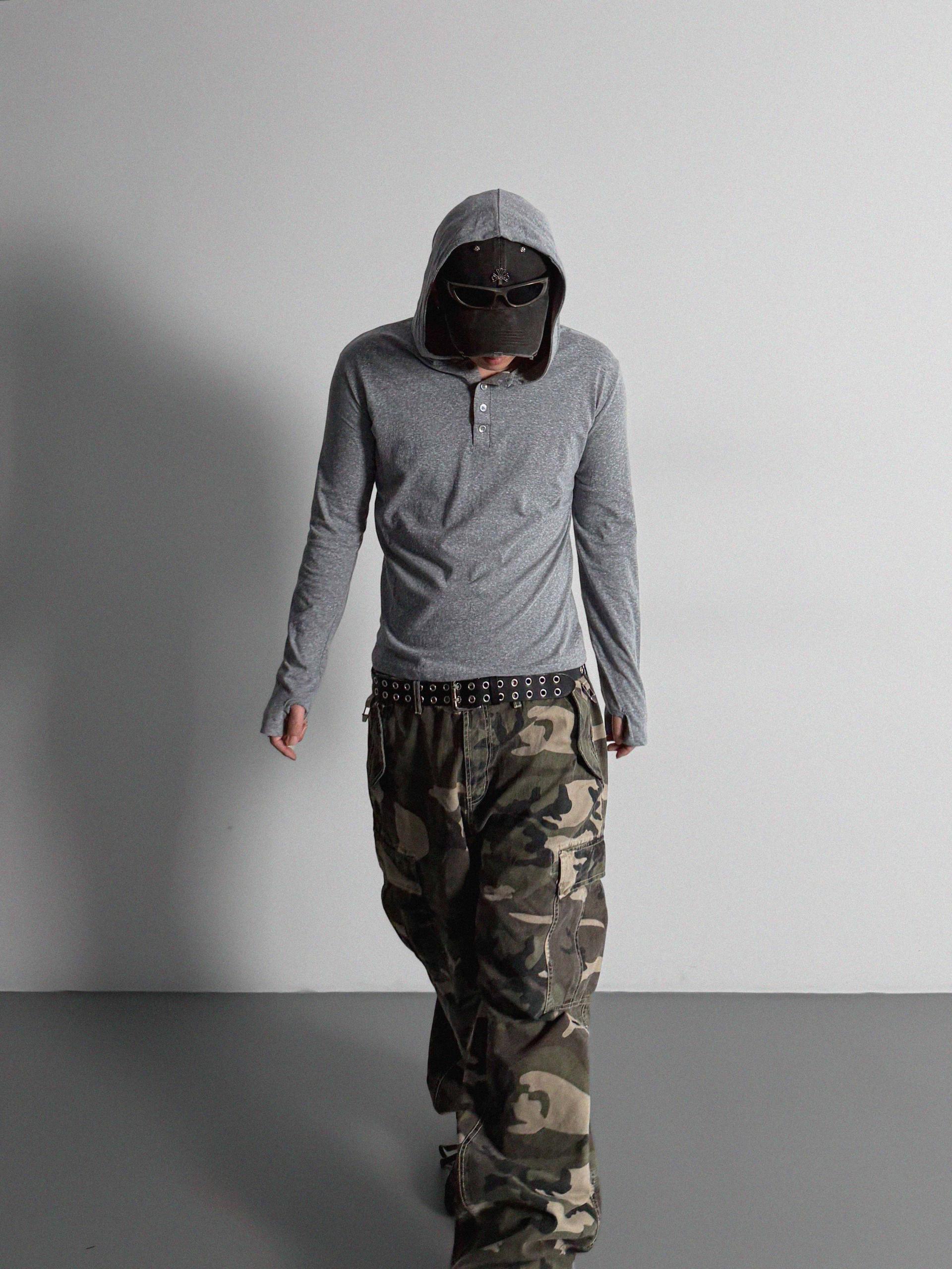 After henry neck warmer hoodie t