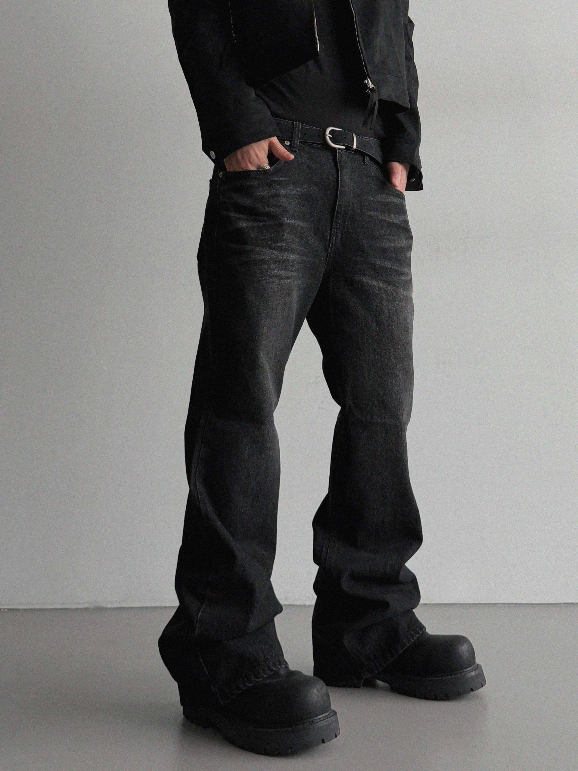 Deep Brush Flare Denim Pants