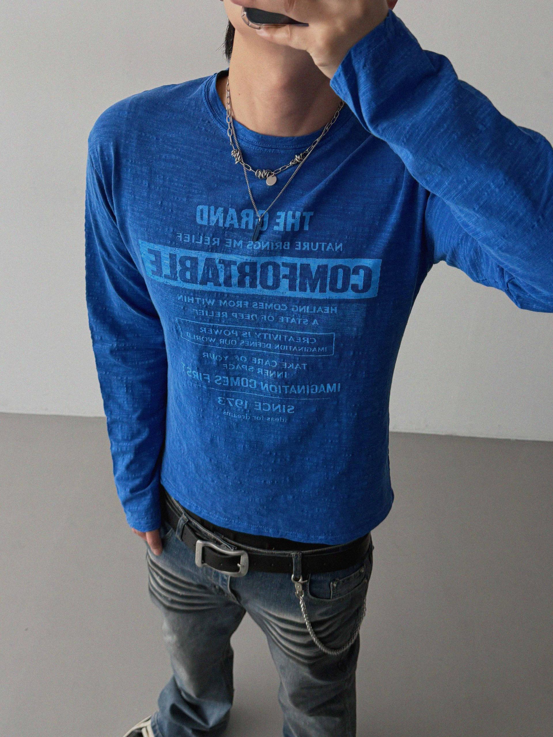 Comfort pigment slub slim t