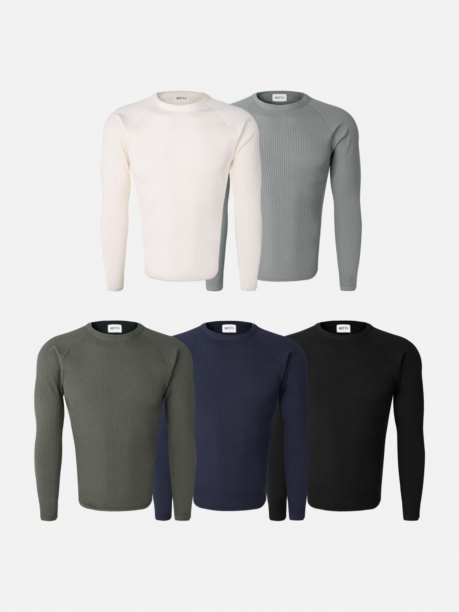 Solid ribbed raglan muscle t