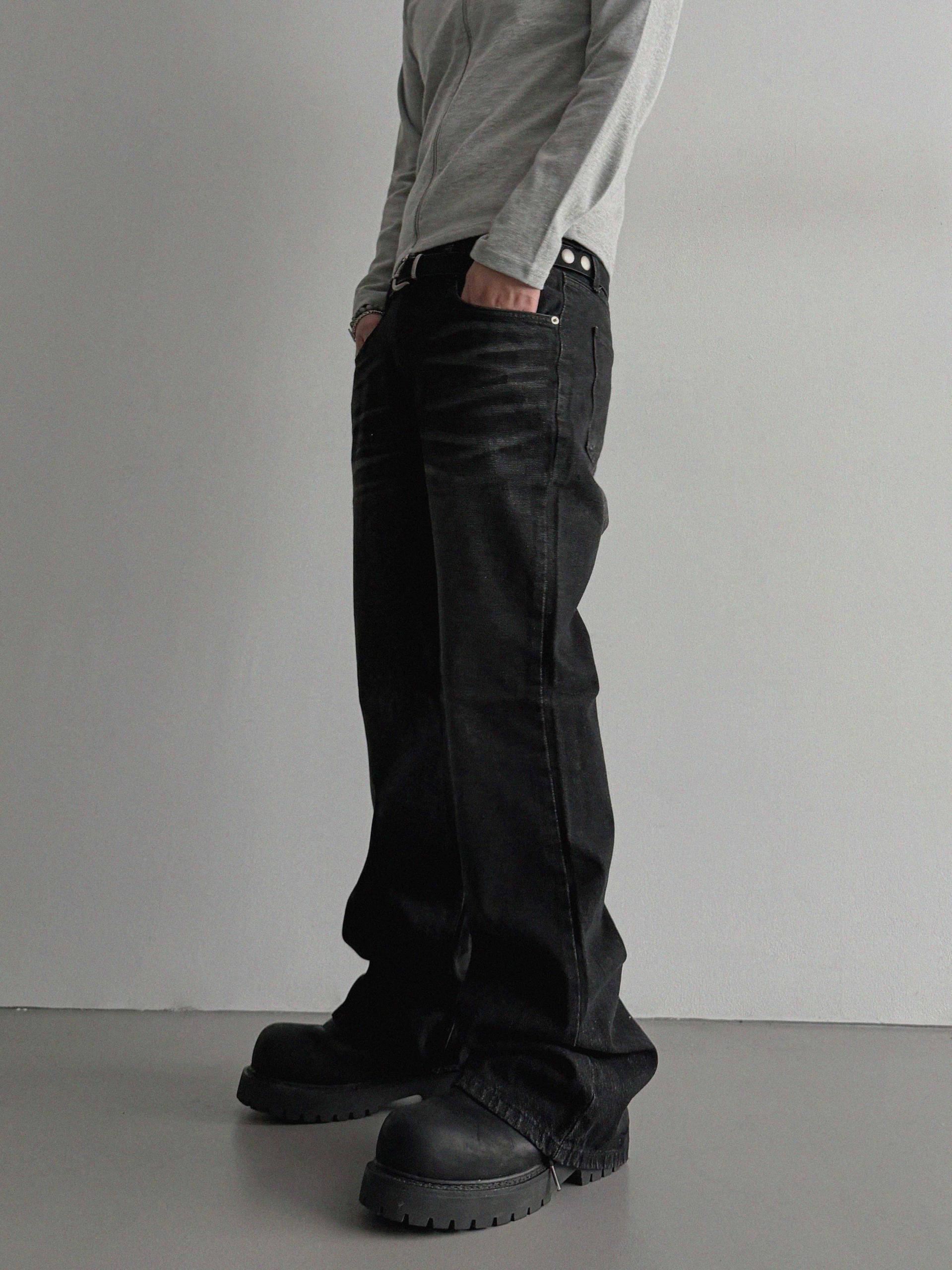 Deep Brush Flare Denim Pants