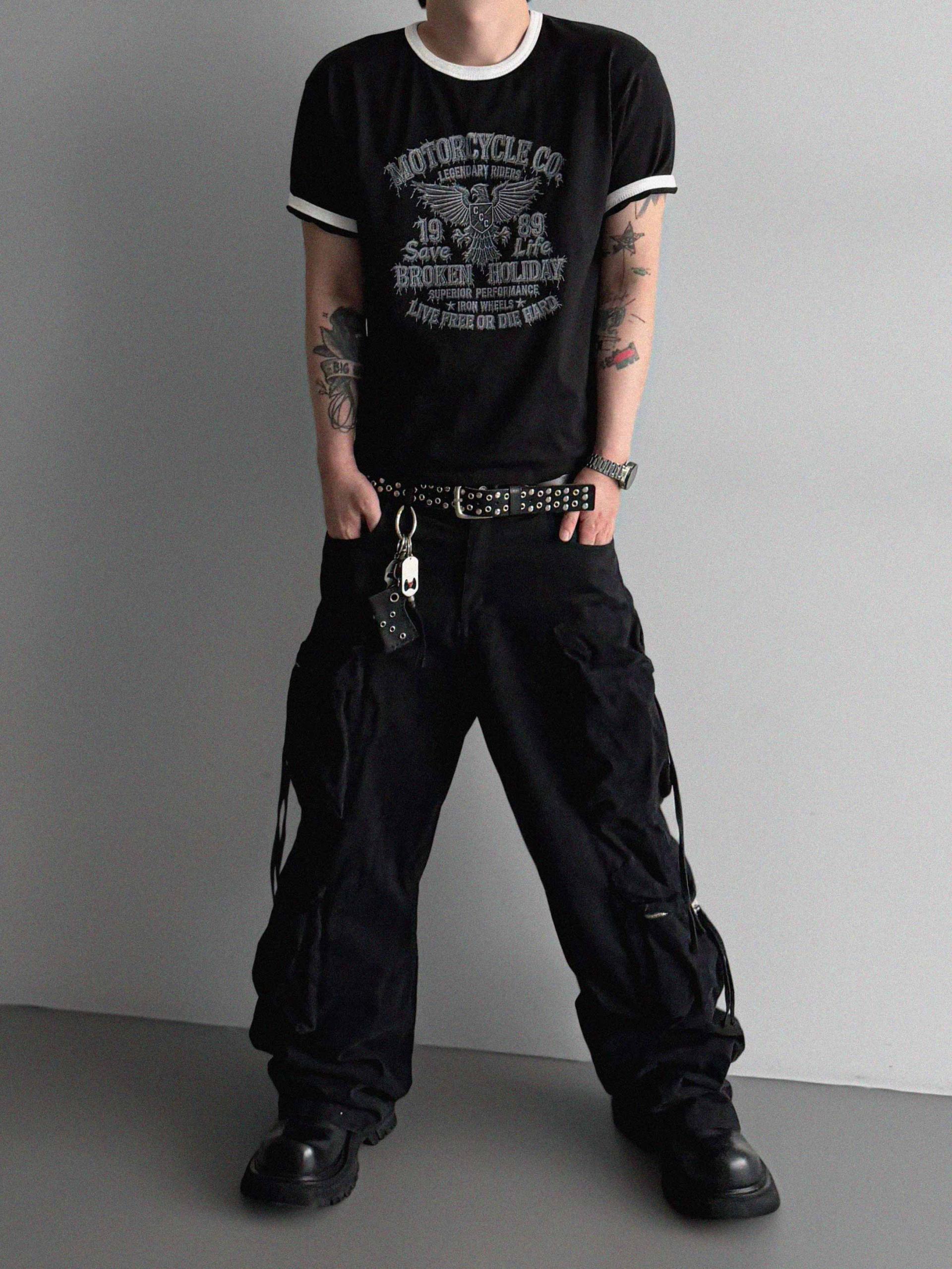 Moto ringer crop half t