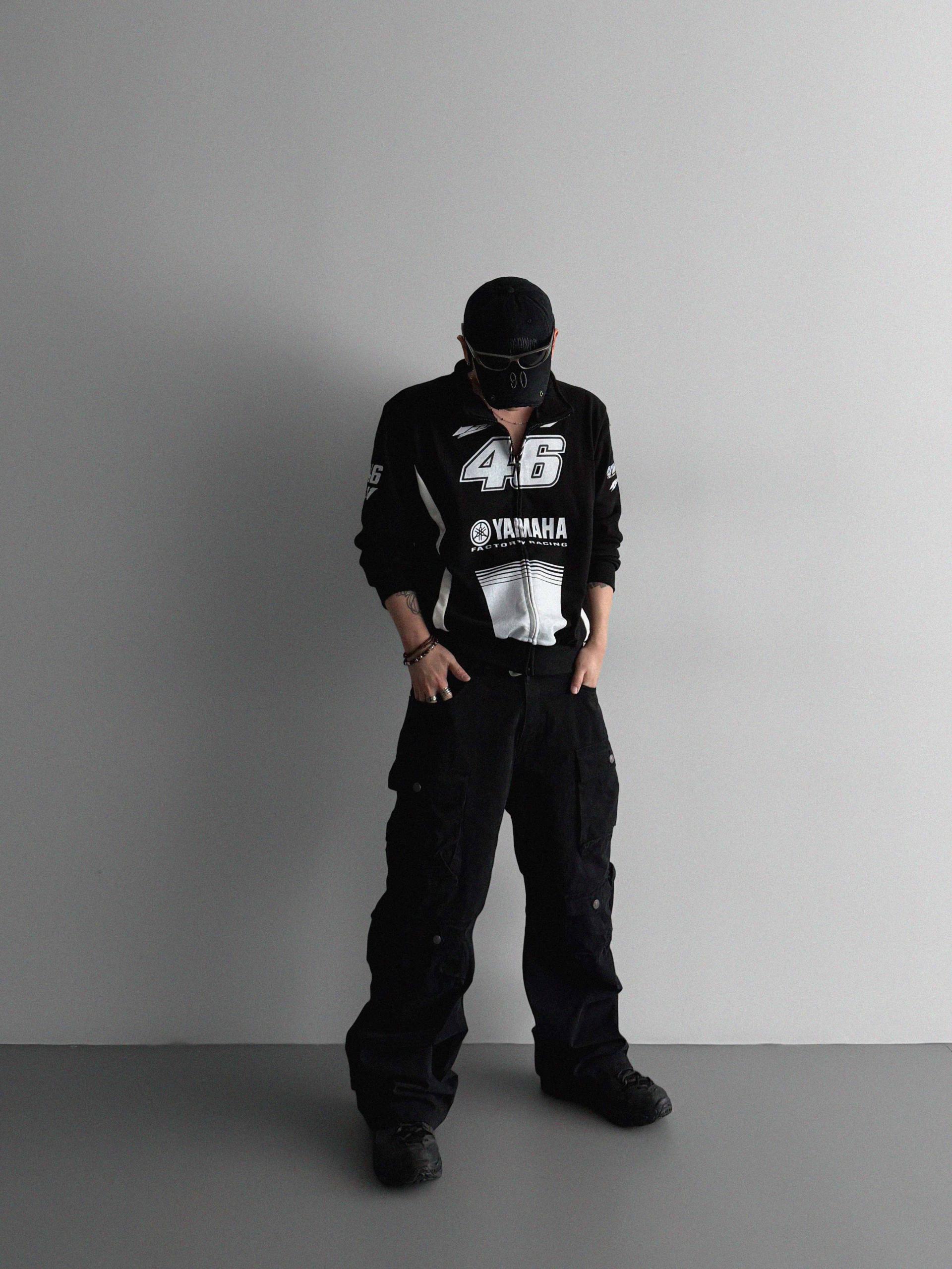 Racing print zip-up