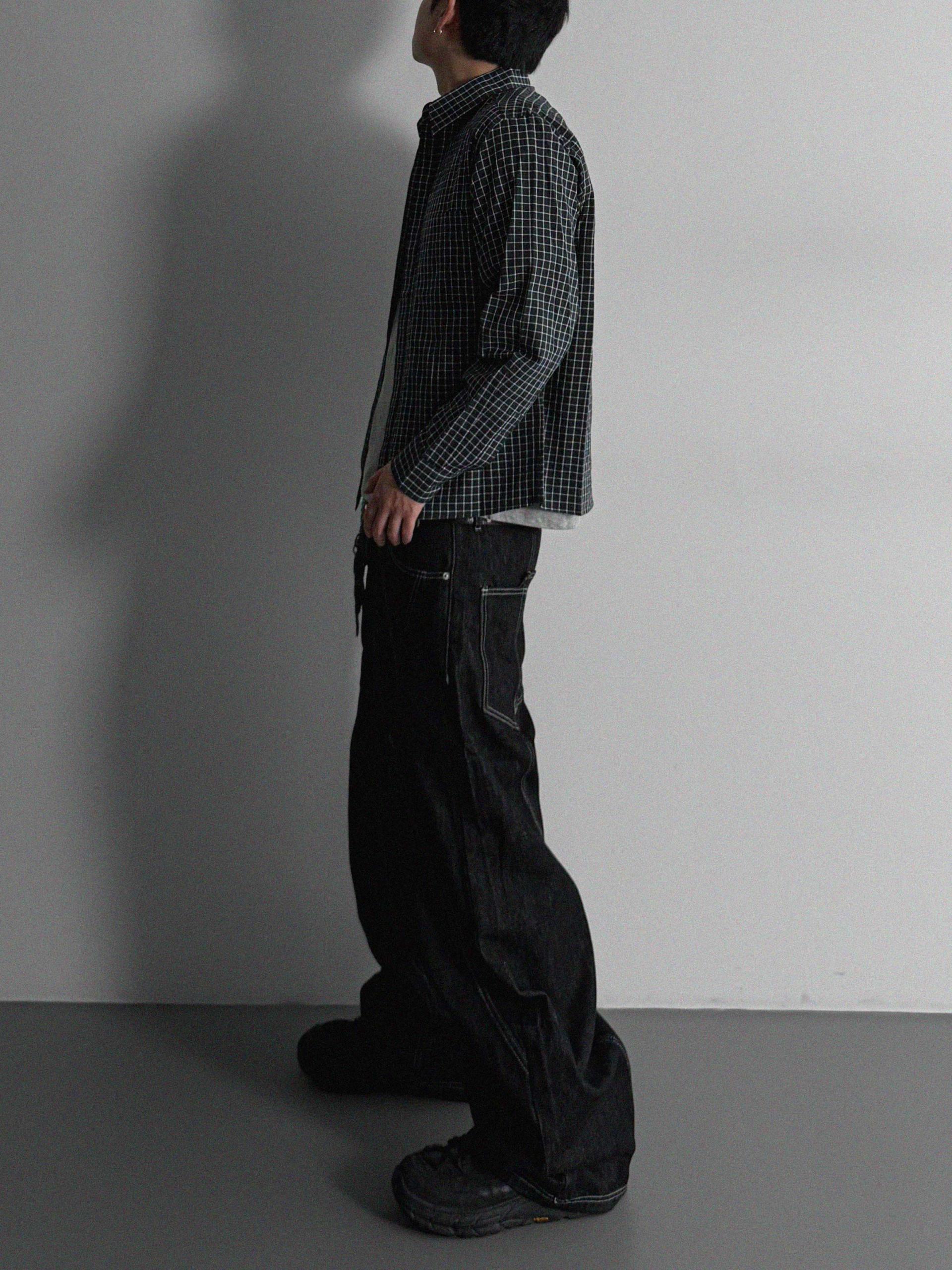 Deli semi crop check shirt