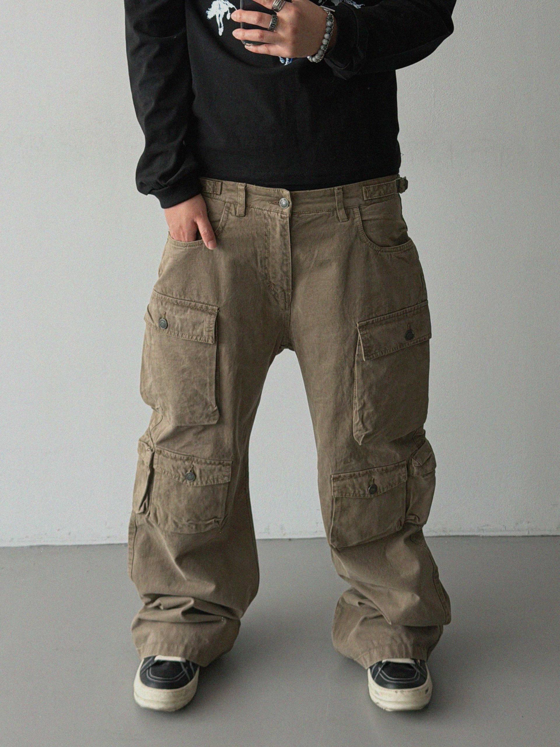 Block cargo wide pants