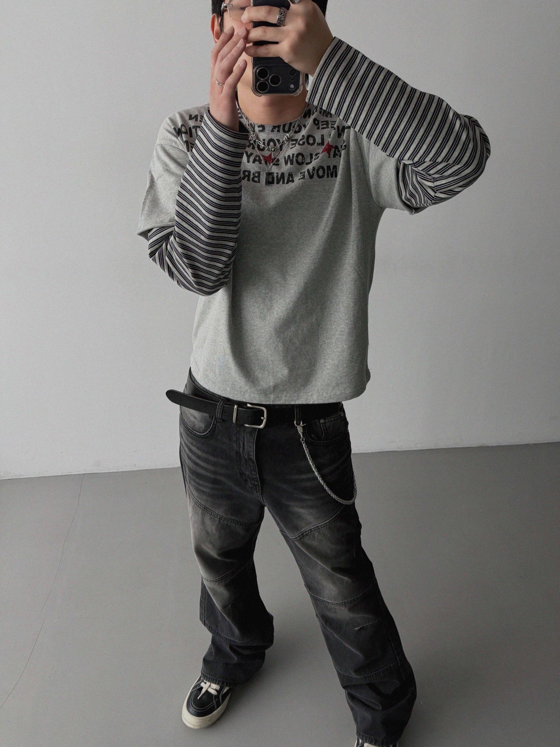 Mabel panel biker flare denim pants