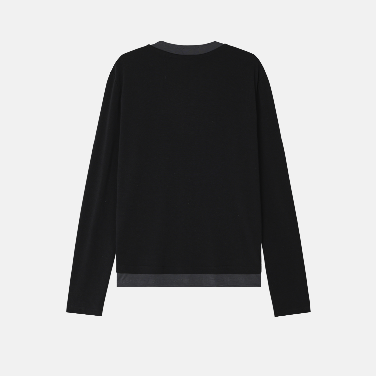 Buckle henley neck layered crop t
