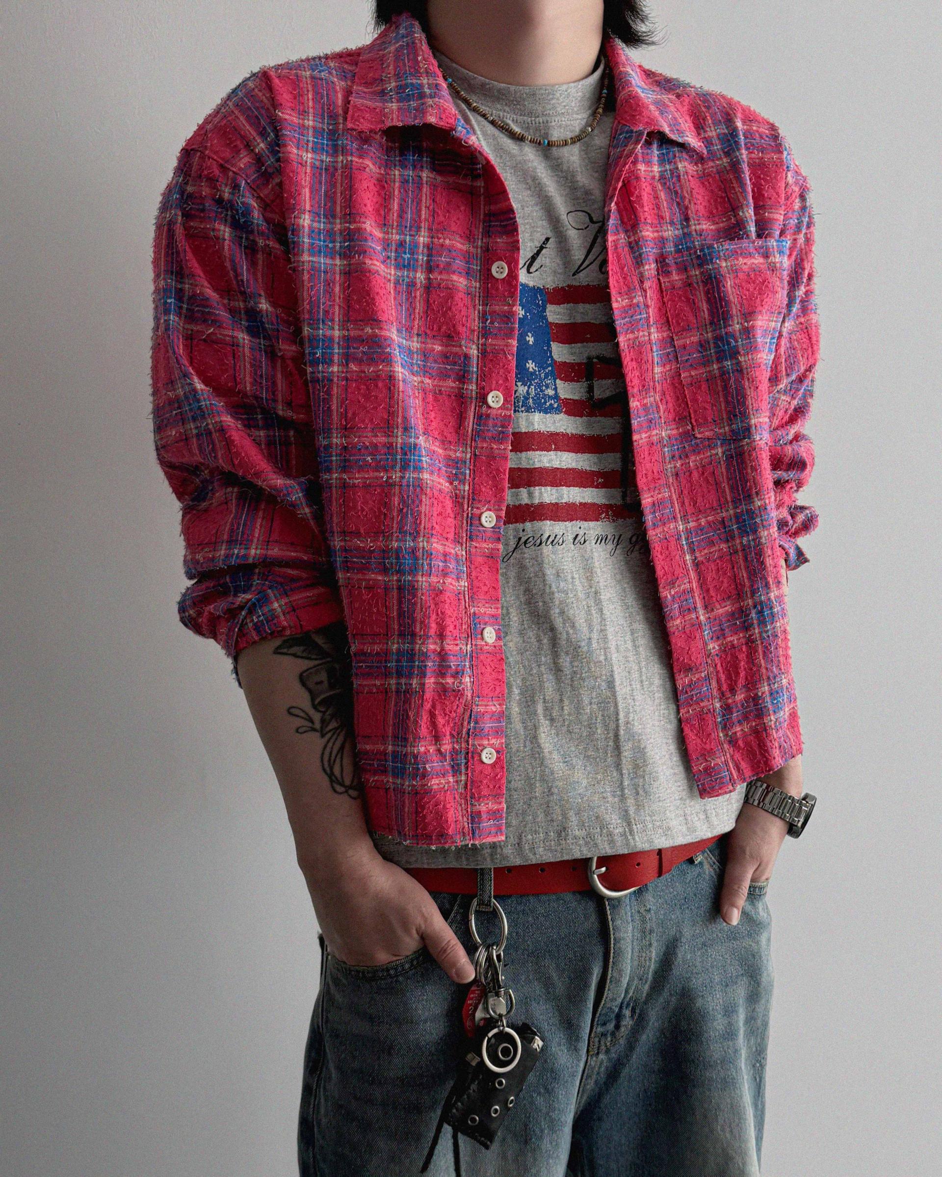 Nova crop check shirt