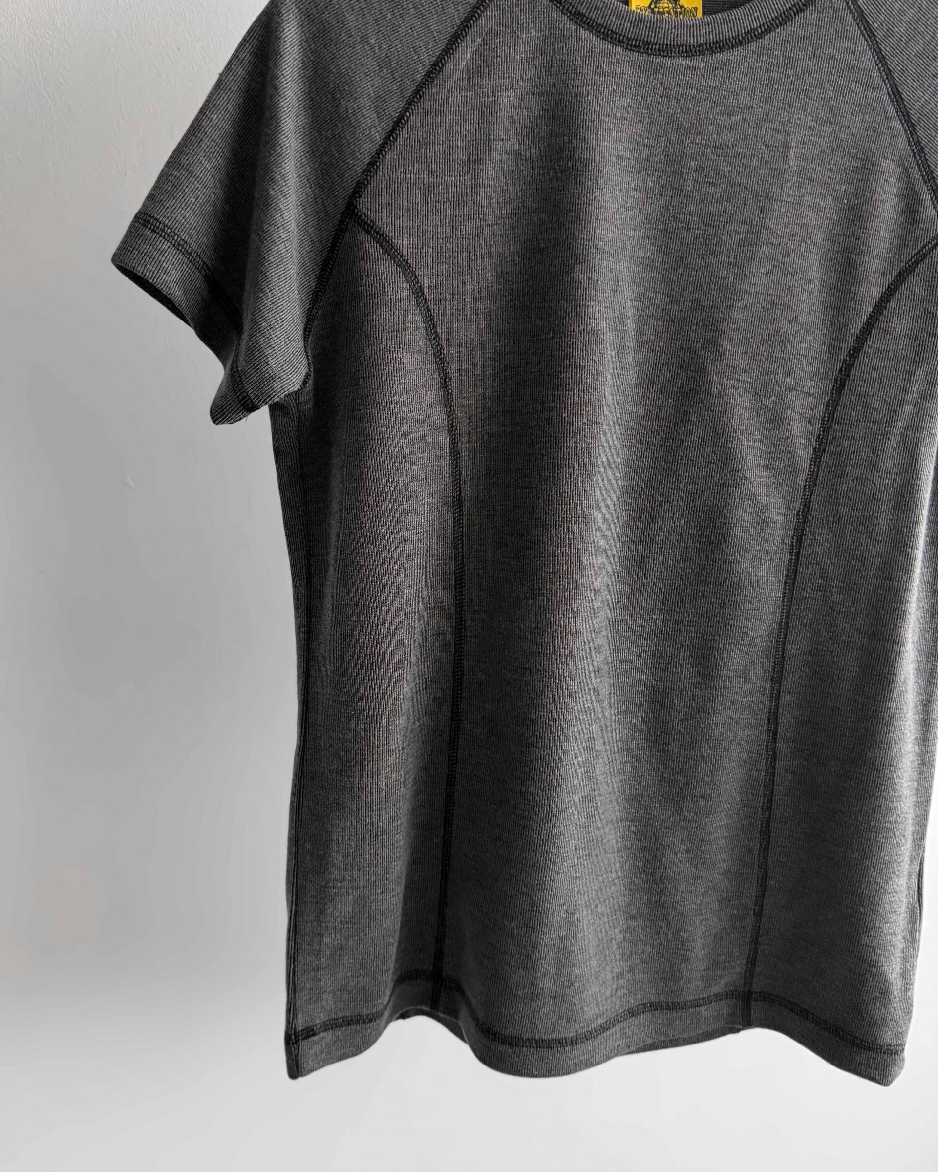 Slim stitch muscle half t