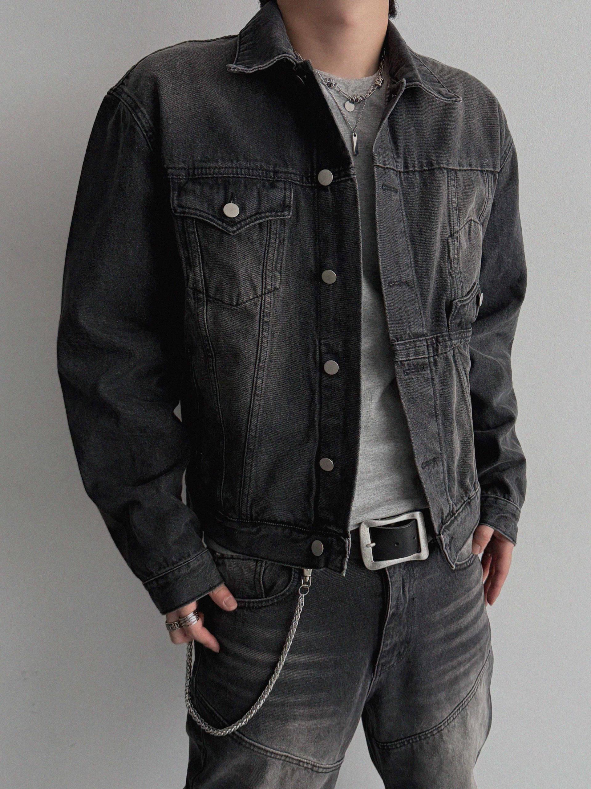 Mabel reverse crop denim jacket