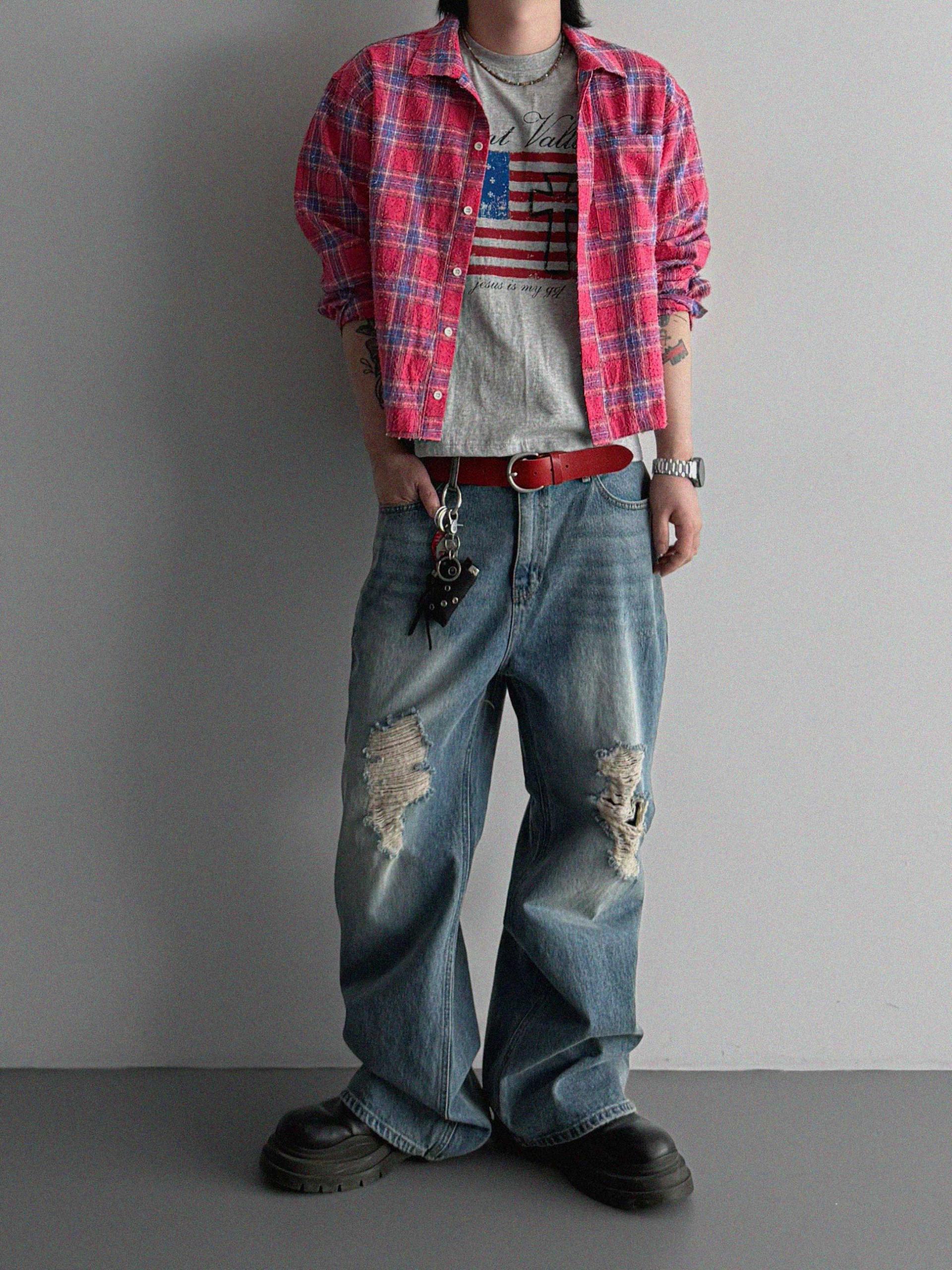 Nova crop check shirt