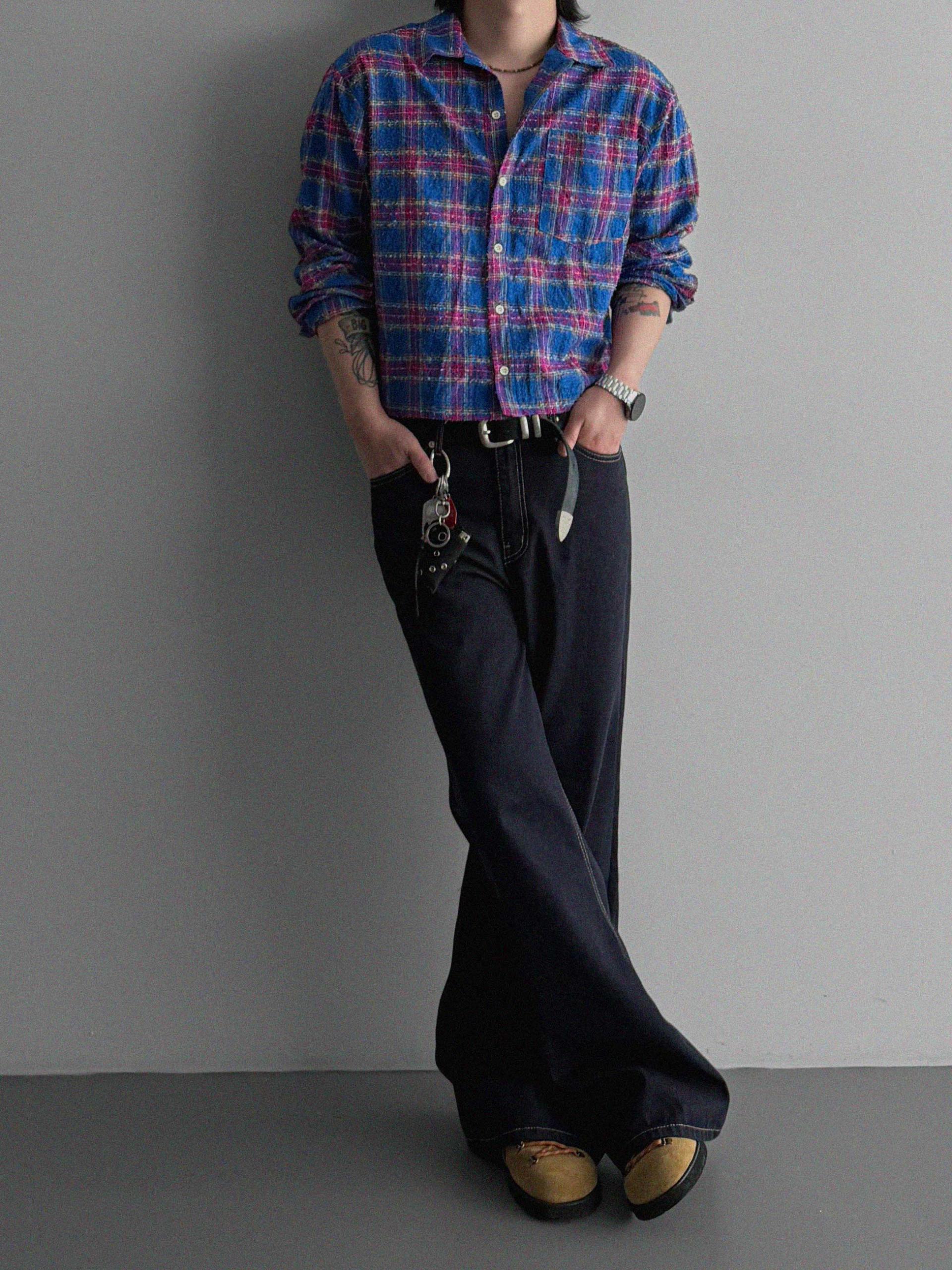 Nova crop check shirt