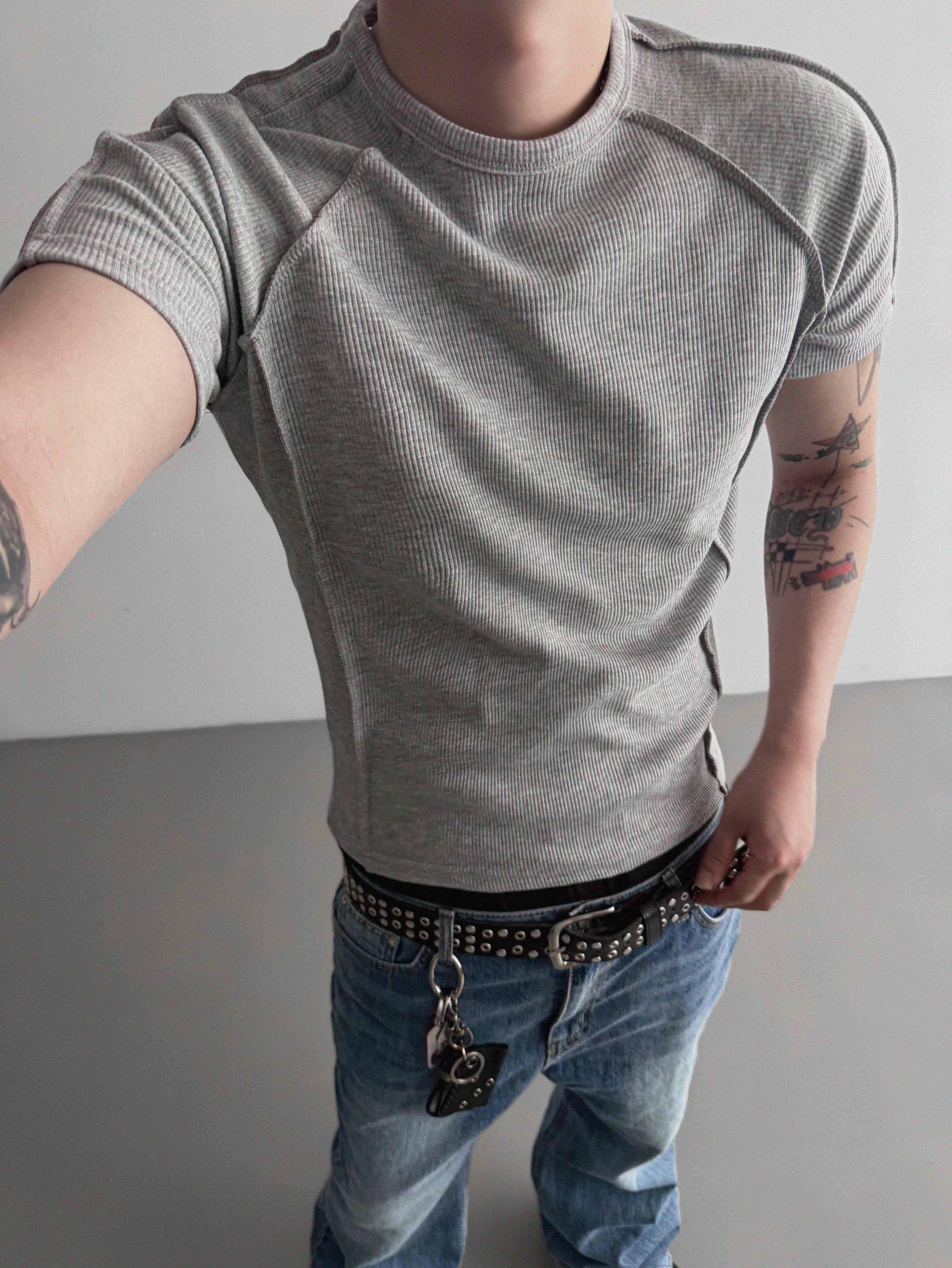 Graysh blue flared jeans