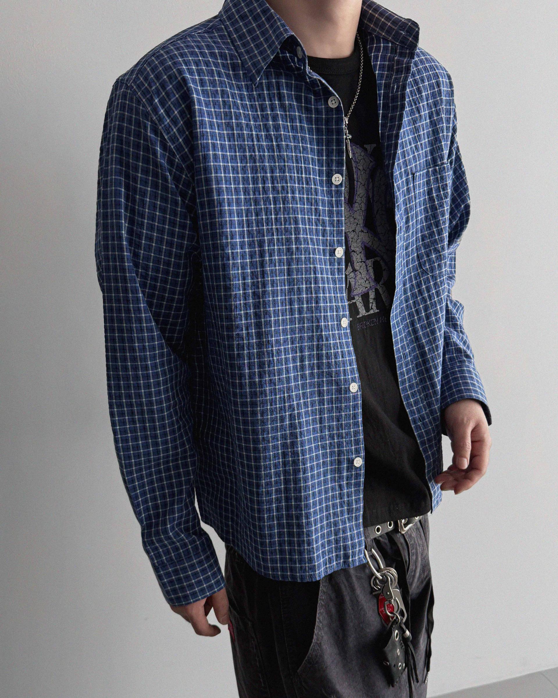 Deli semi crop check shirt