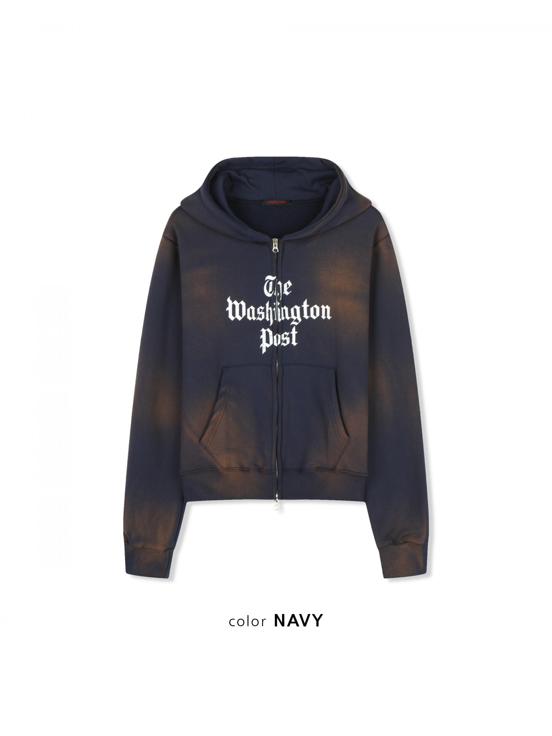 Washington crop hoodie zip-up