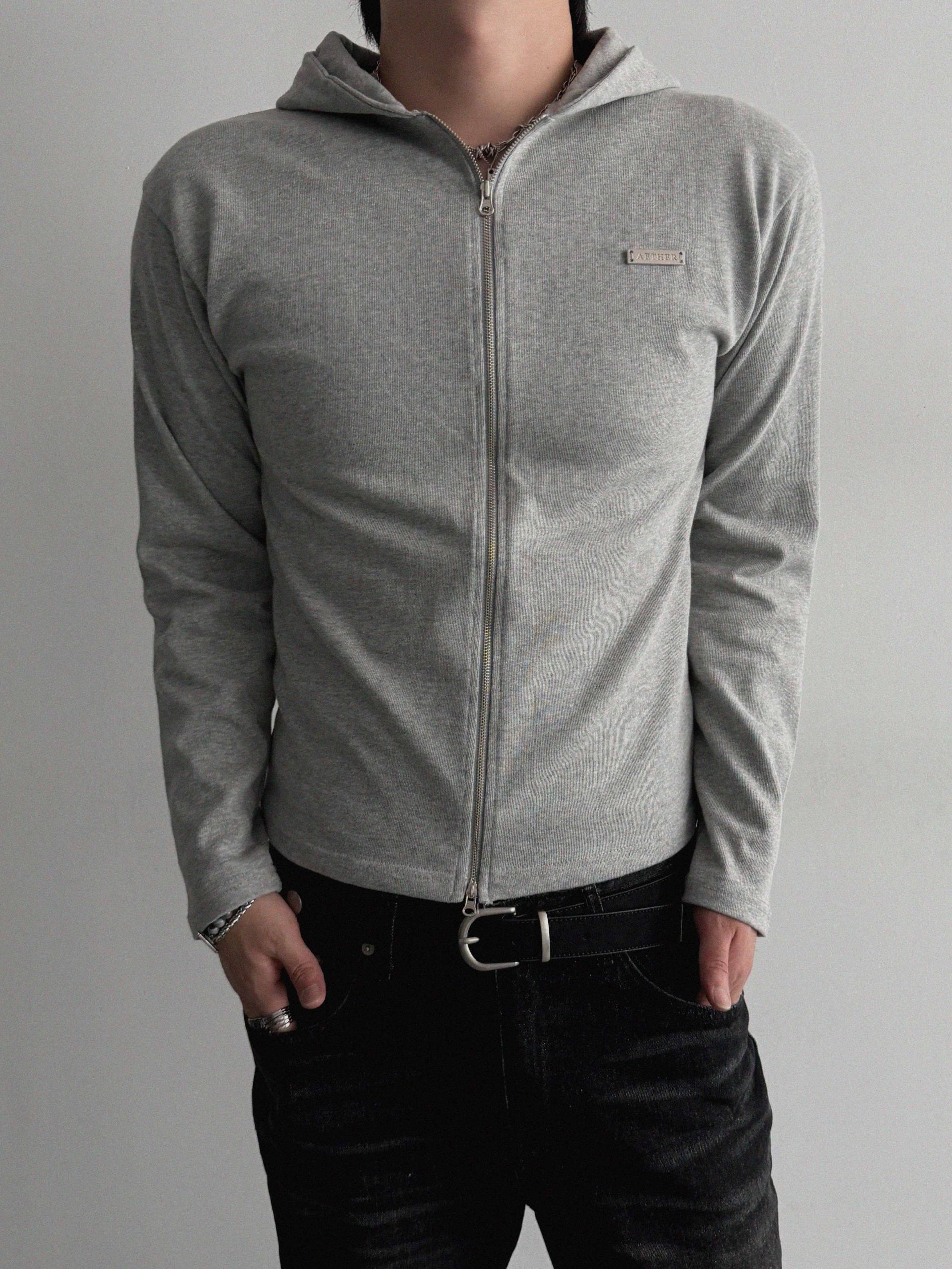 Aether pendant slim hood zip-up