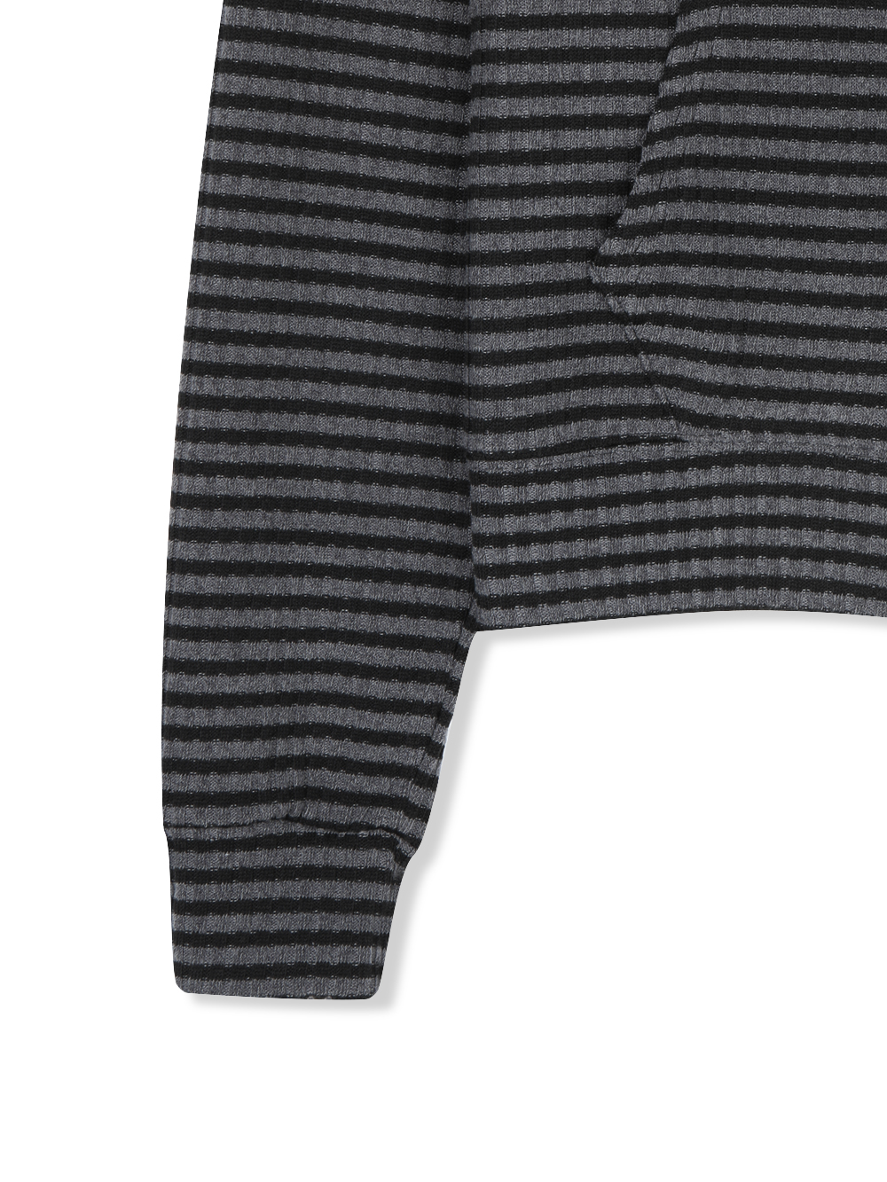 Jenny stripe crop hood zip-up