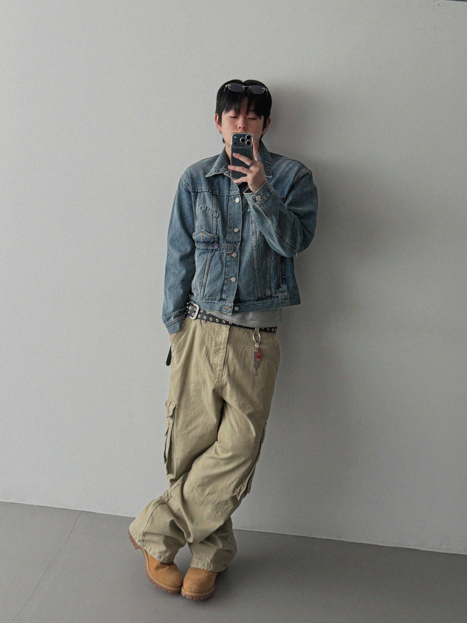 Mabel reverse crop denim jacket